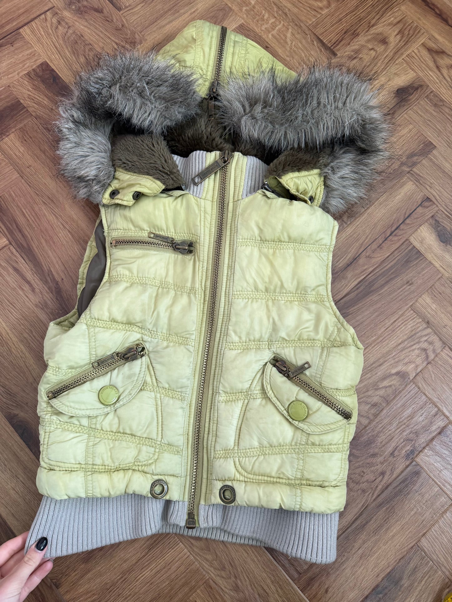 Y2K Lime Green Gilet (UK10)