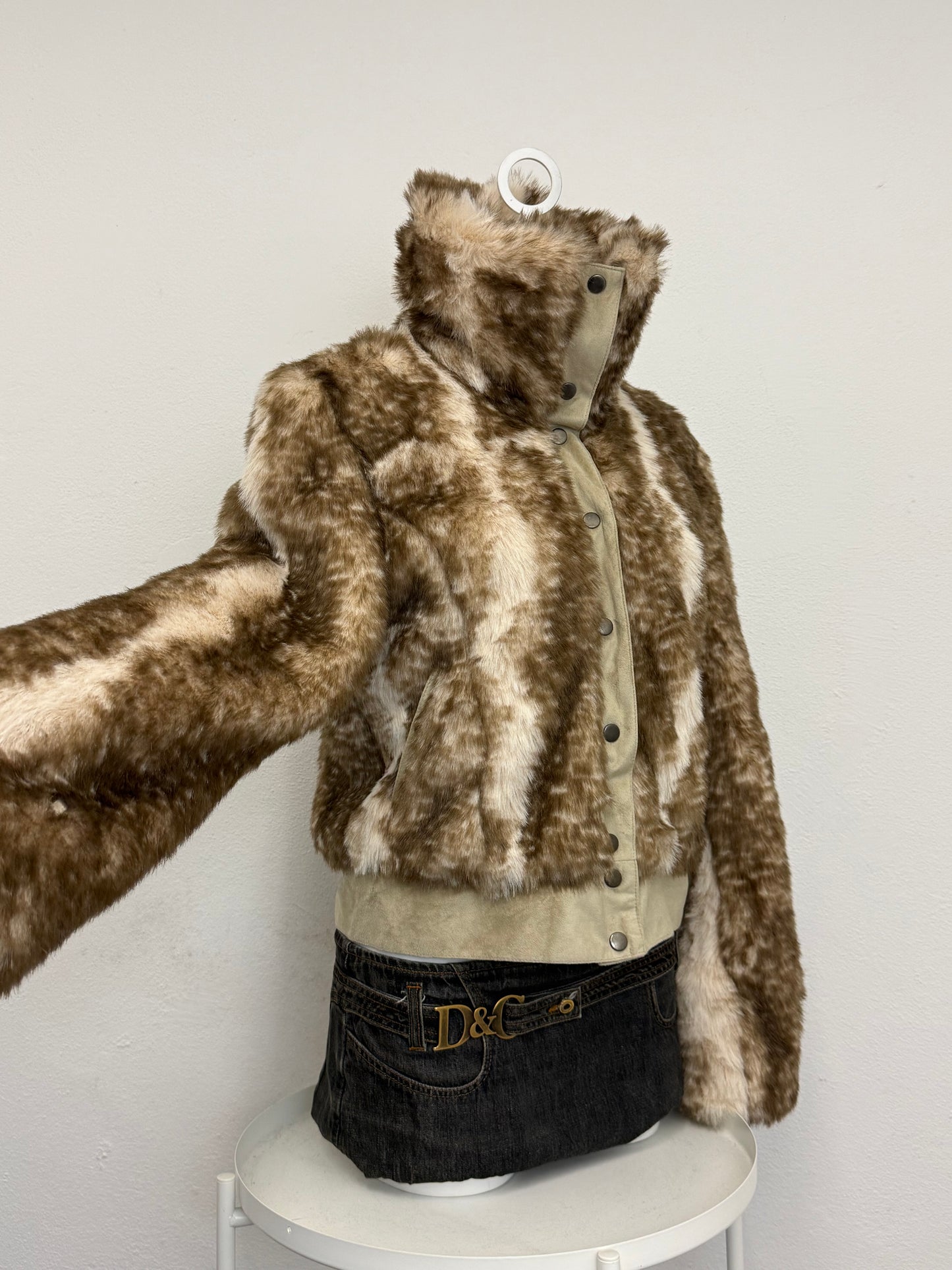 Morgan De Toi Faux Fur Bomber Jacket (M)