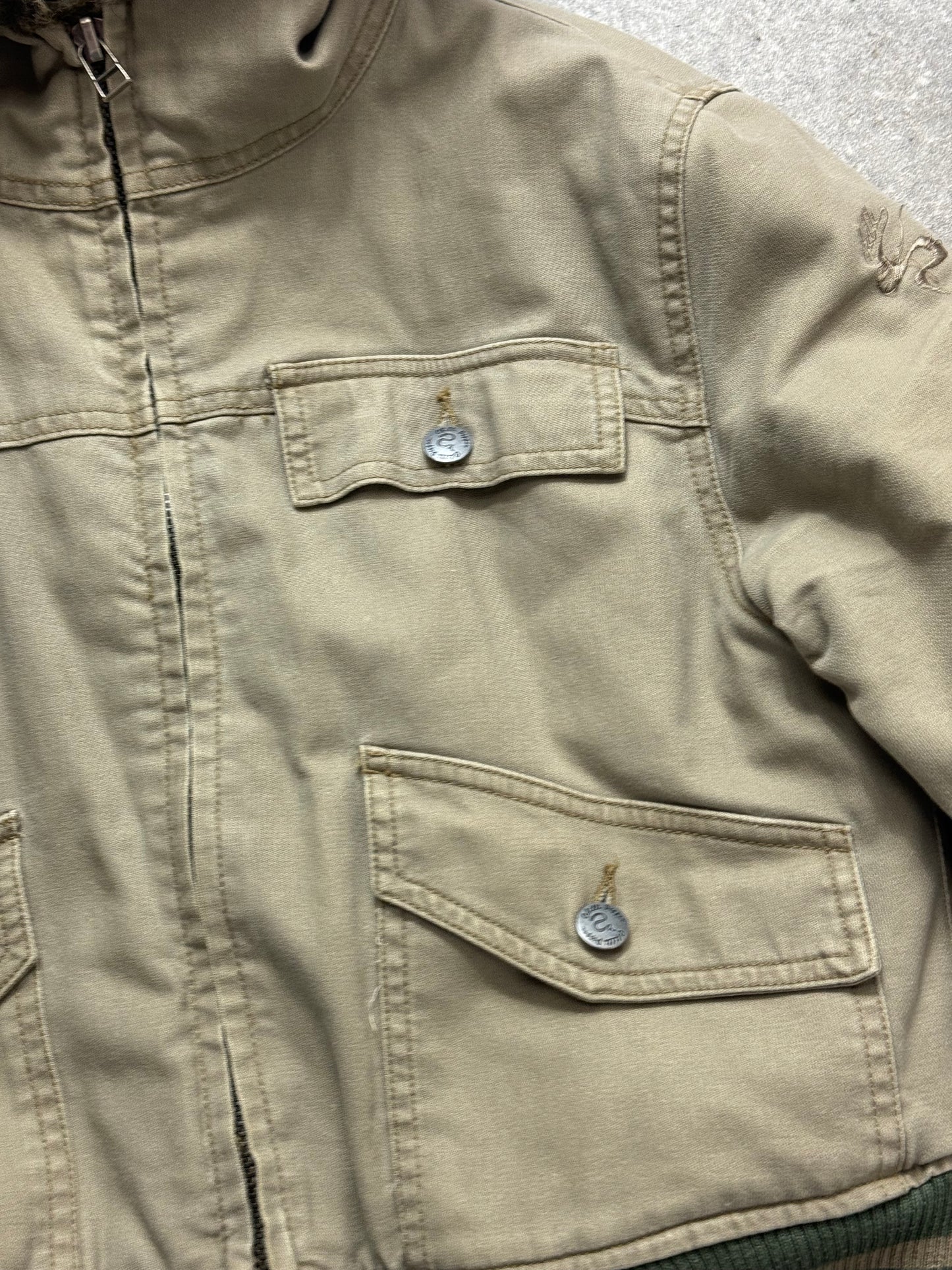 Chilli Pepper Khaki Bomber Jacket