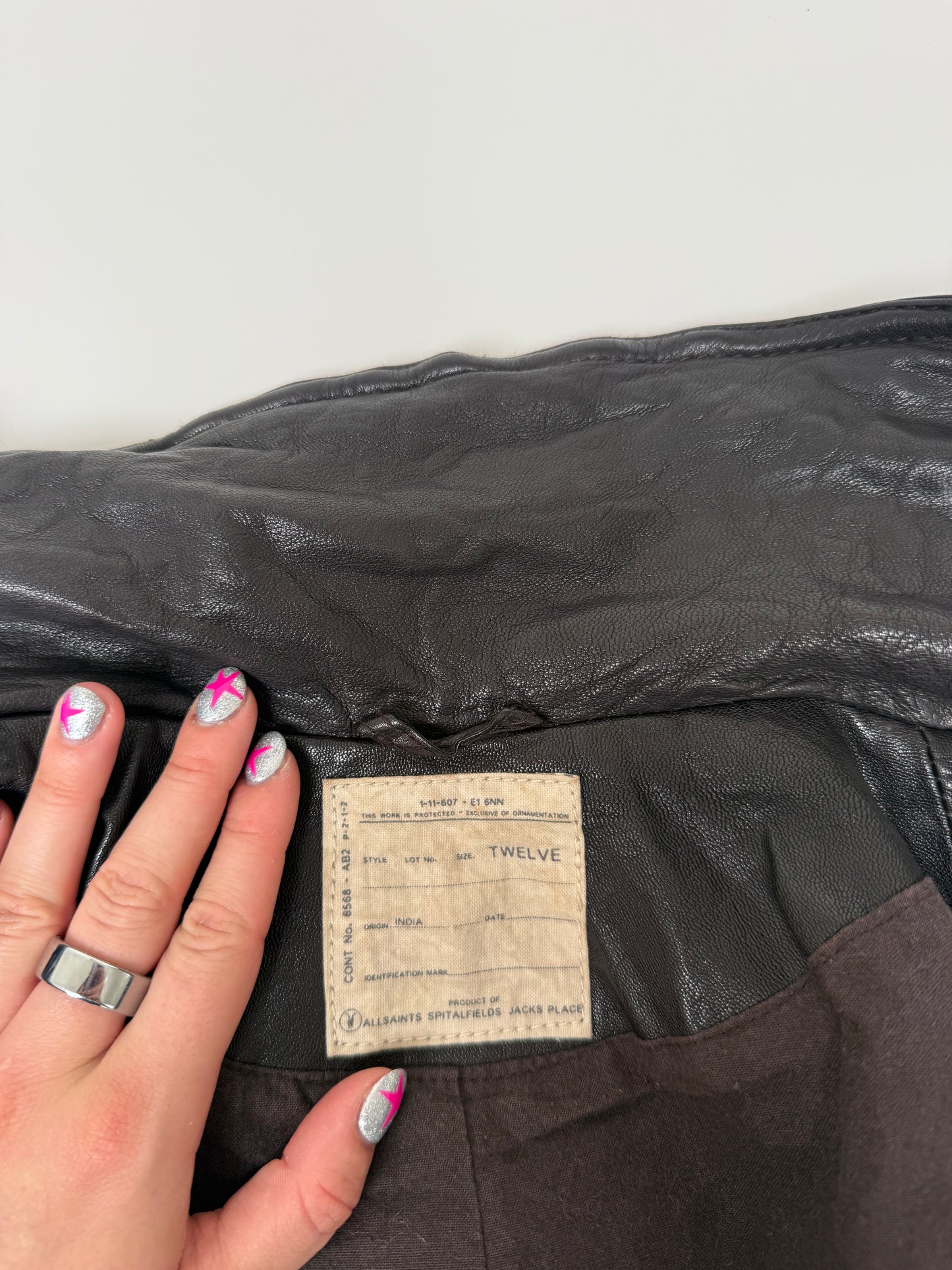 Allsaints Brown Leather Jacket (UK12)