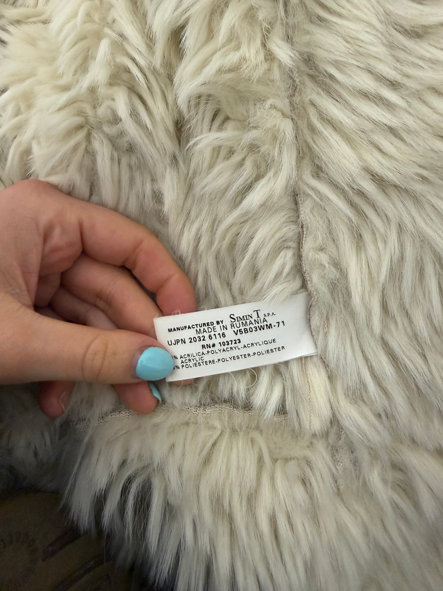 Faux Fur Armani Buckle Jacket (UK14)
