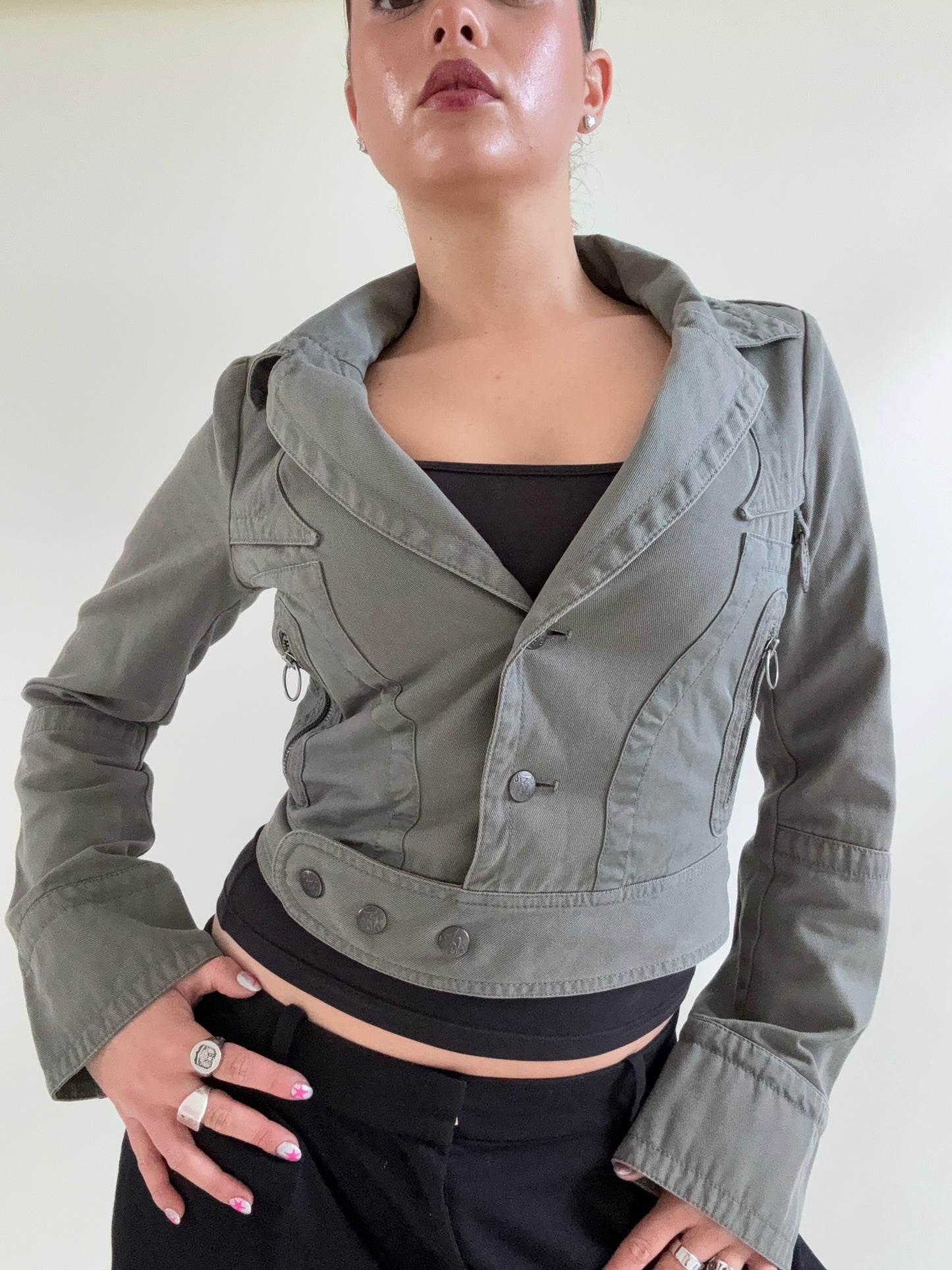 Diesel Cropped Fitted Jacket (S)
