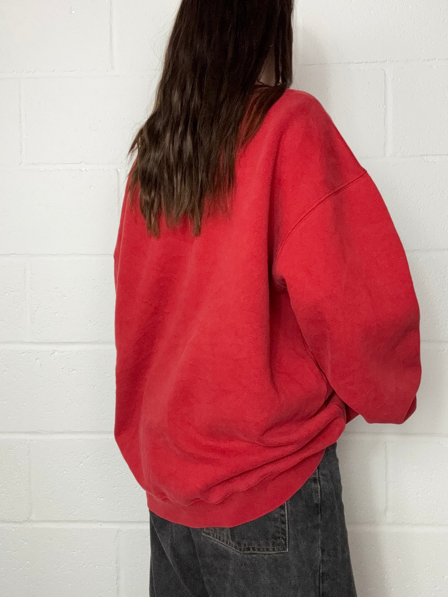 Vintage Adidas Red Sweatshirt (L)