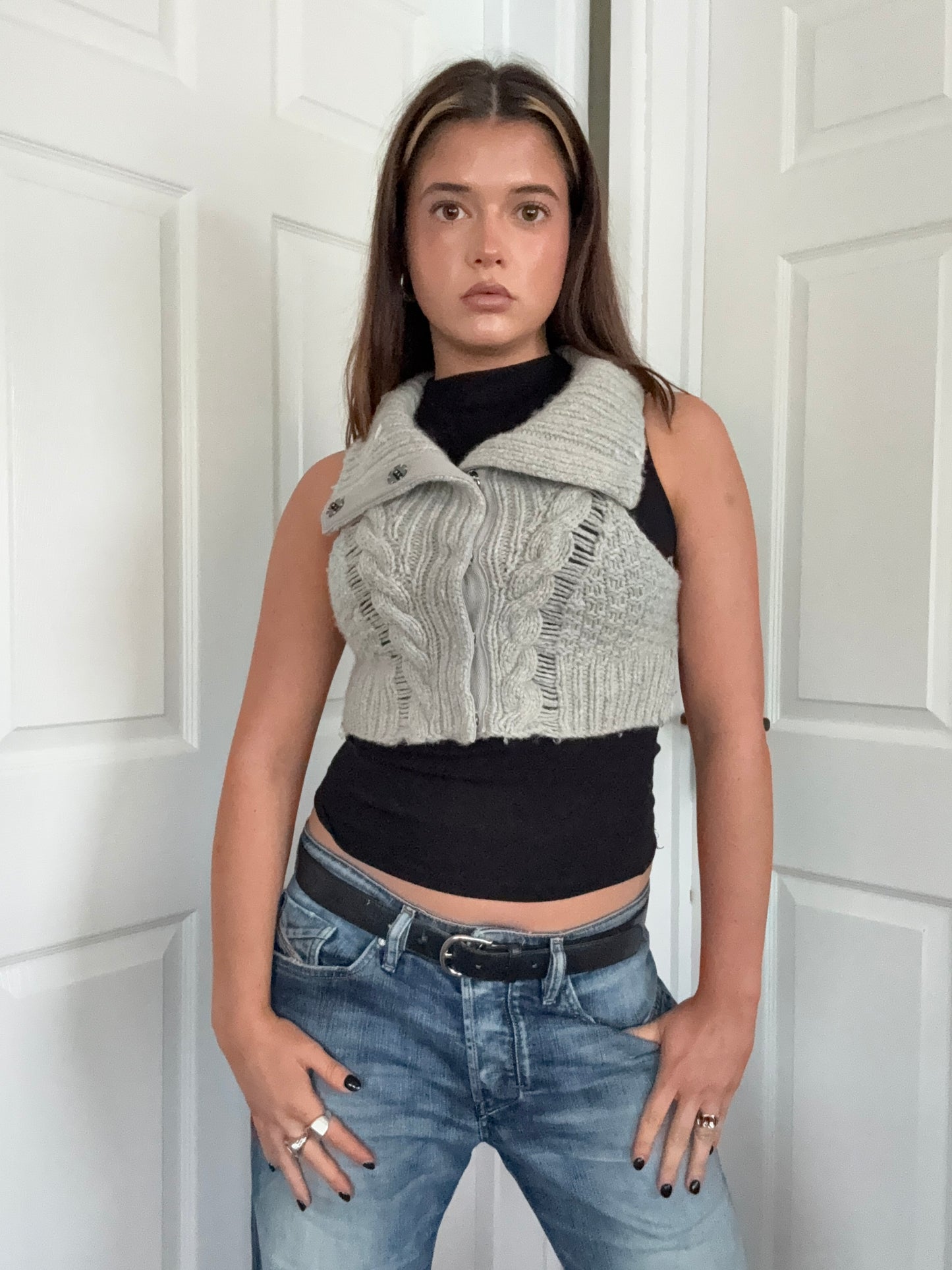 Cropped Knit Allsaints Jumper (UK10)