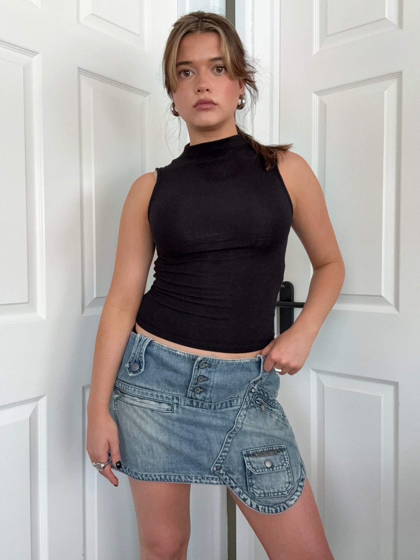 Diesel Denim Cargo Skirt (30)