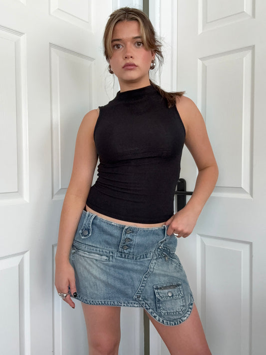 Diesel Denim Cargo Skirt (30)
