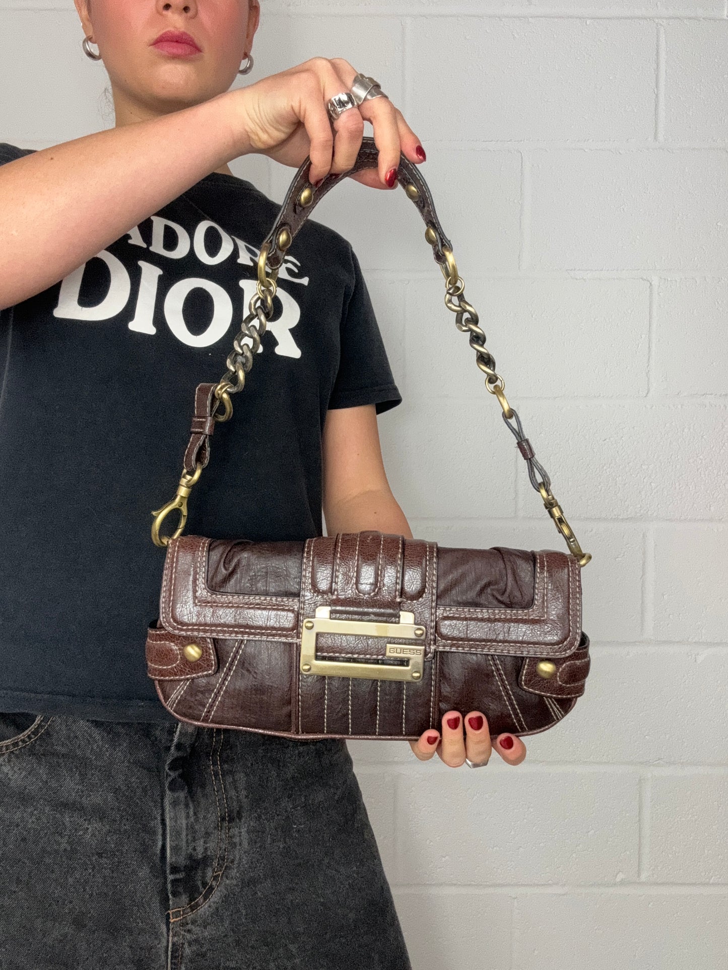 Guess Brown Shoulder Bag