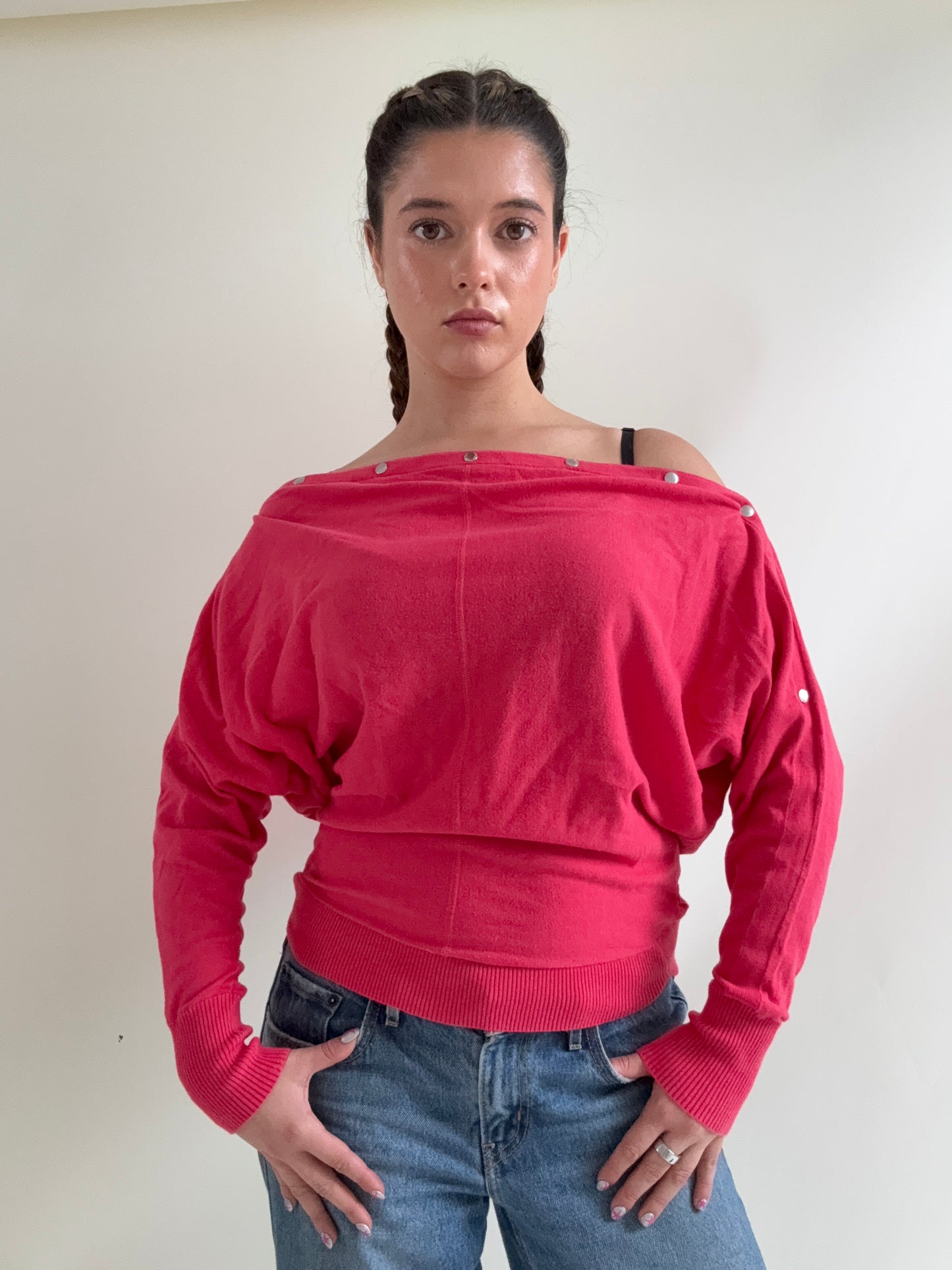 Allsaints Batwing Popper Jumper (XS)