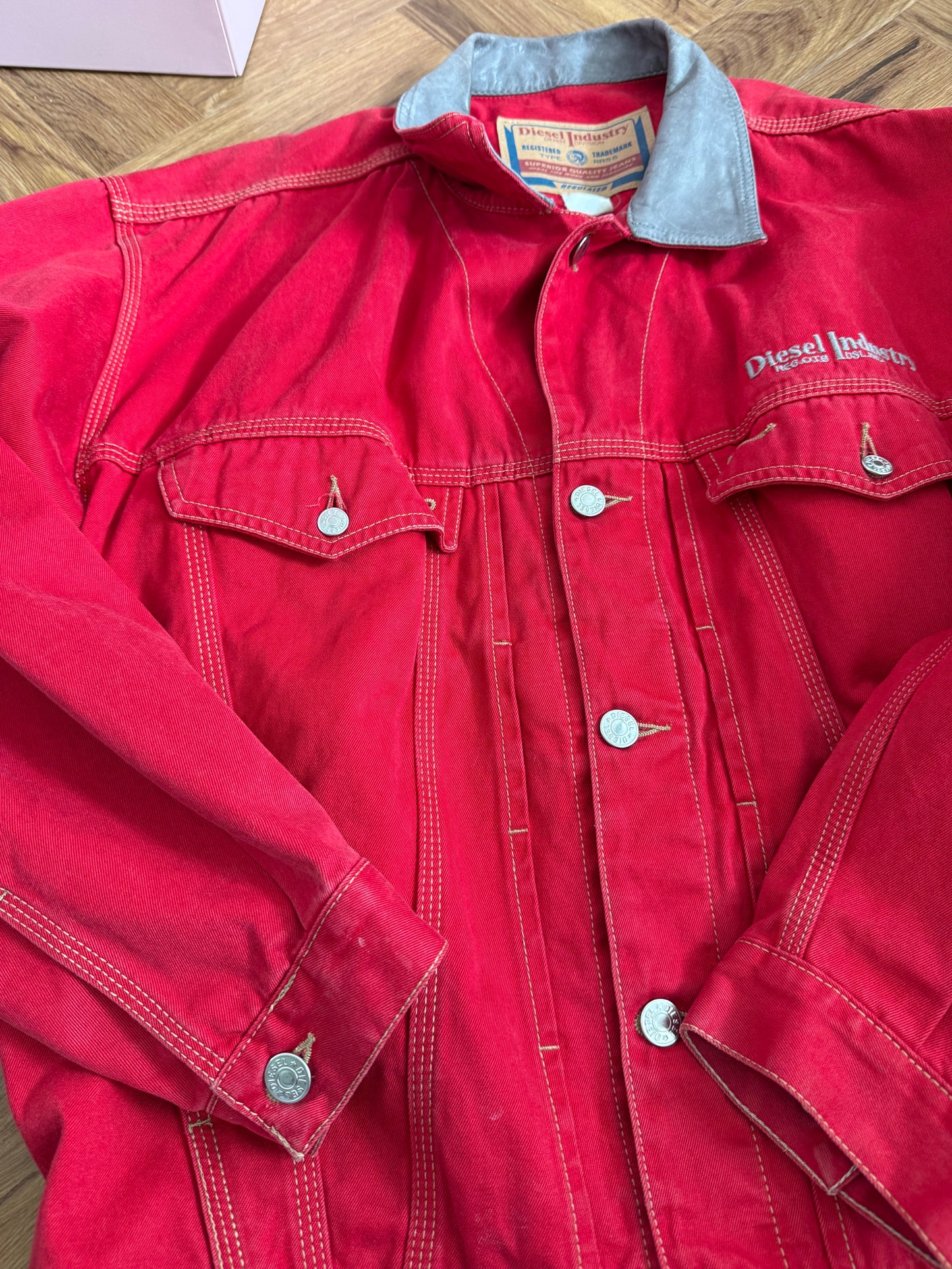 Diesel Red Trucker Jacket (M)