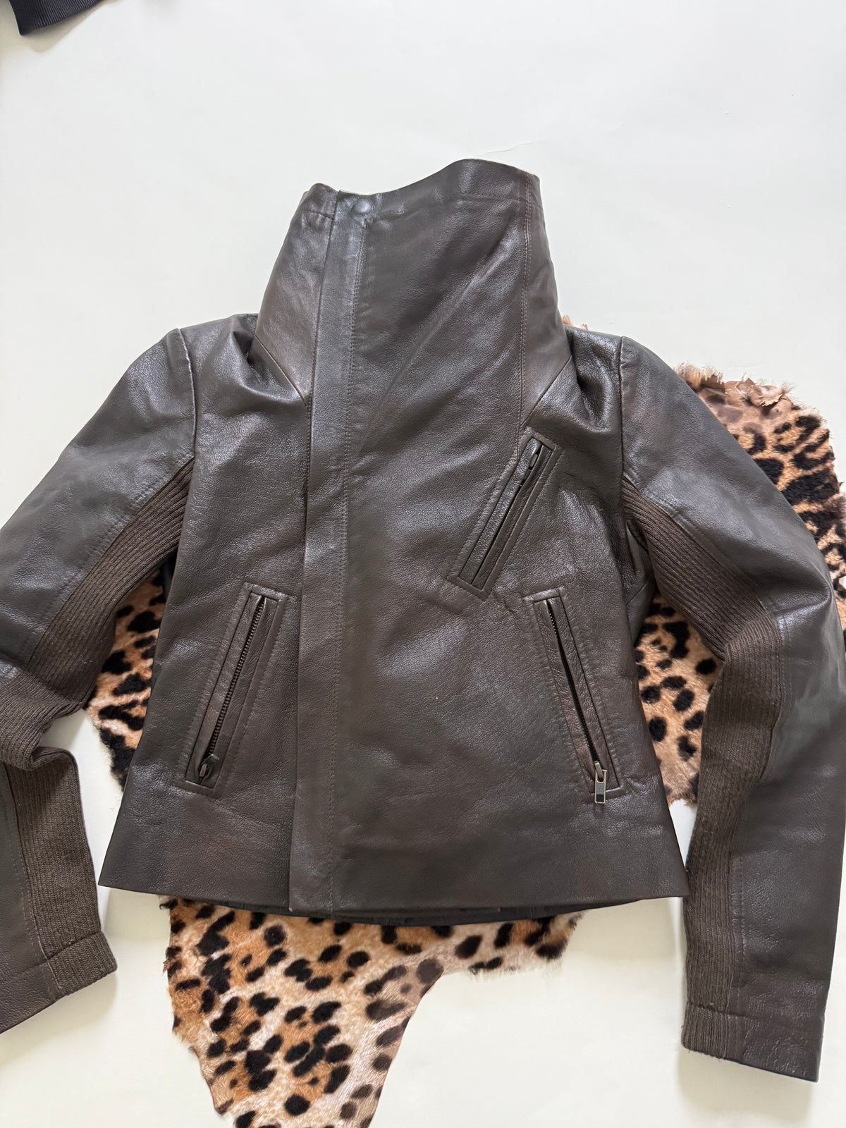 Morgan De Toi Asymmetric Leather Jacket (S)