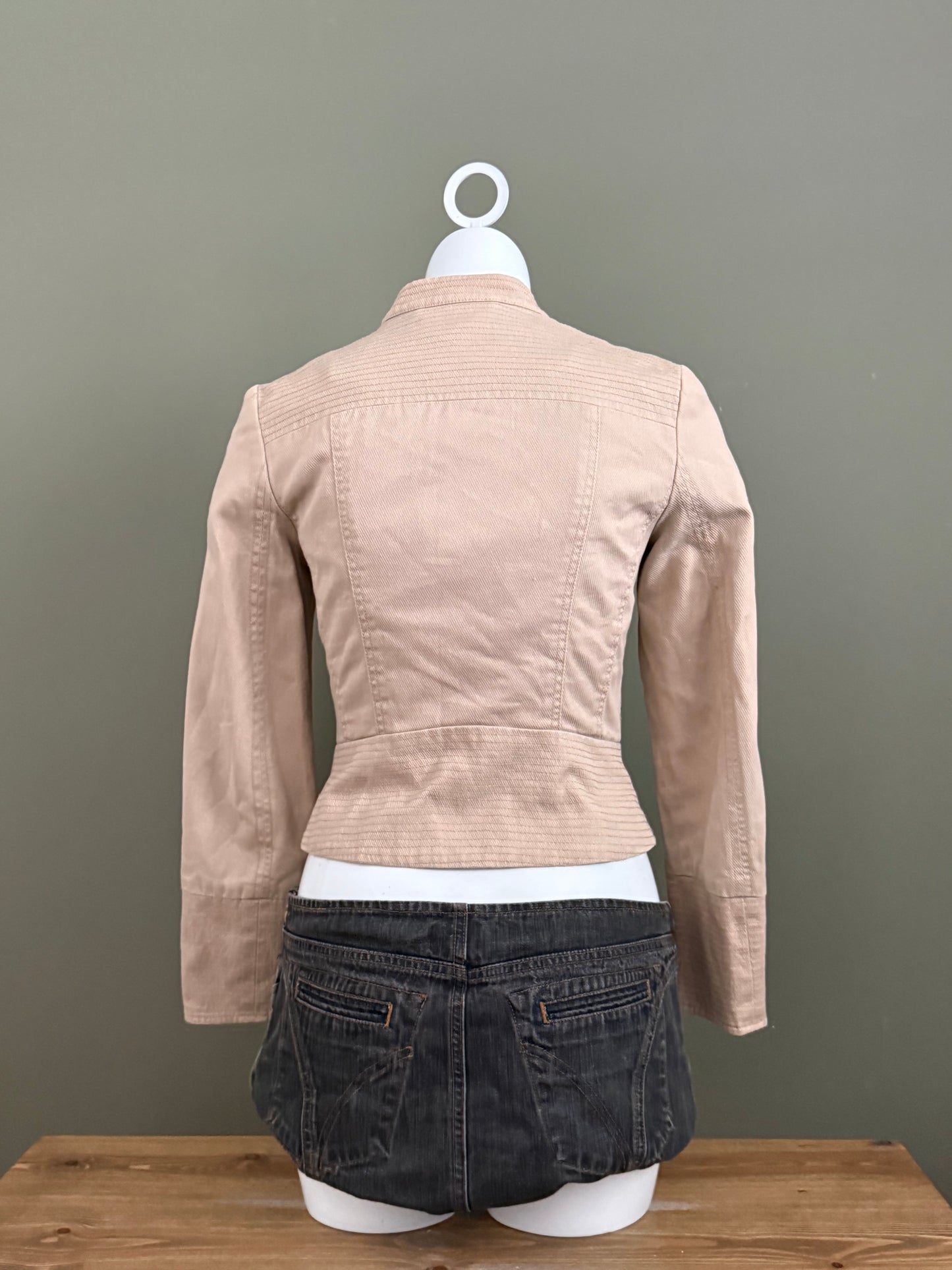Asymmetric Zip Military Jacket (UK8)