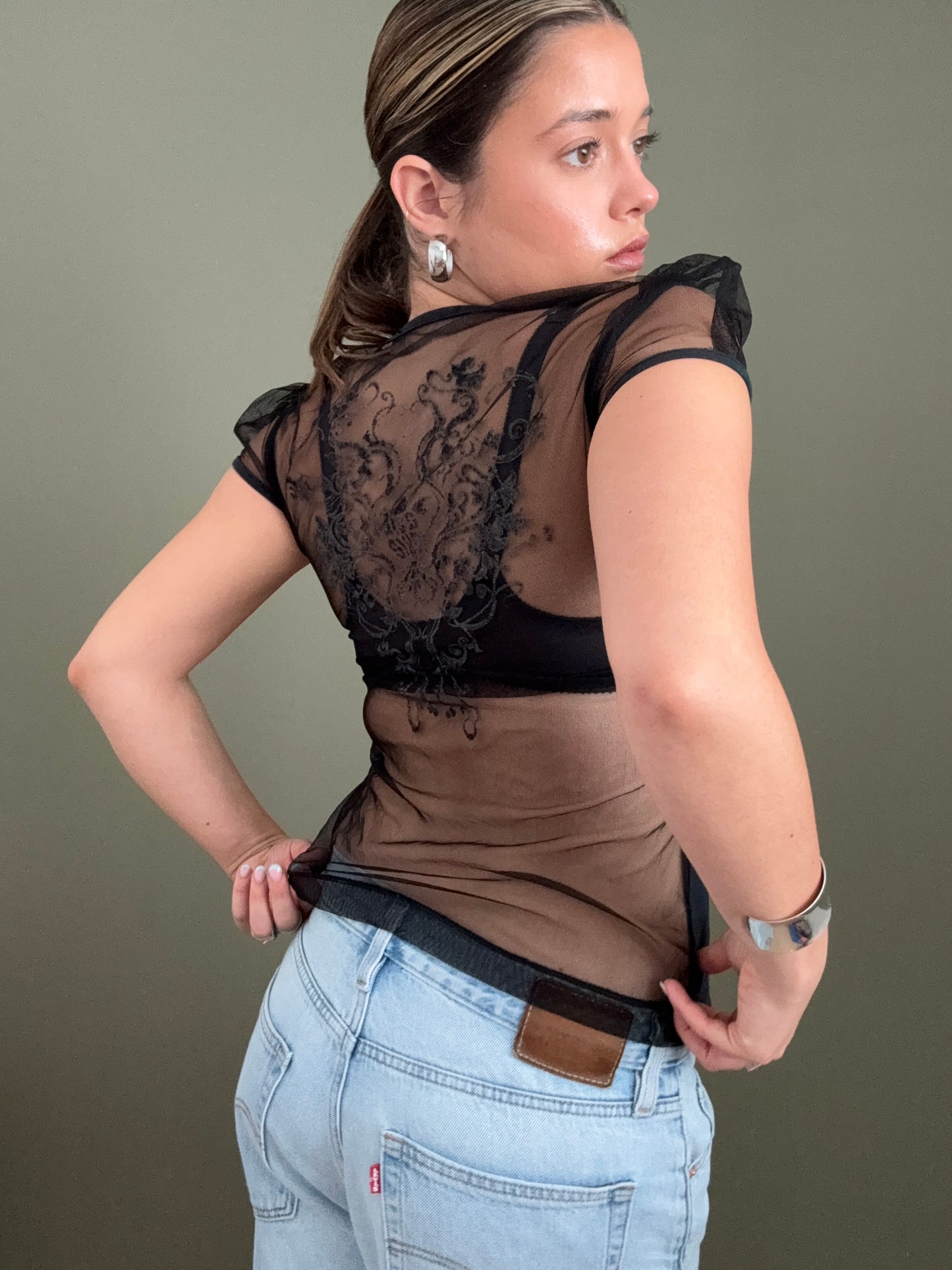 Miss Sixty Mesh Back Top (M)