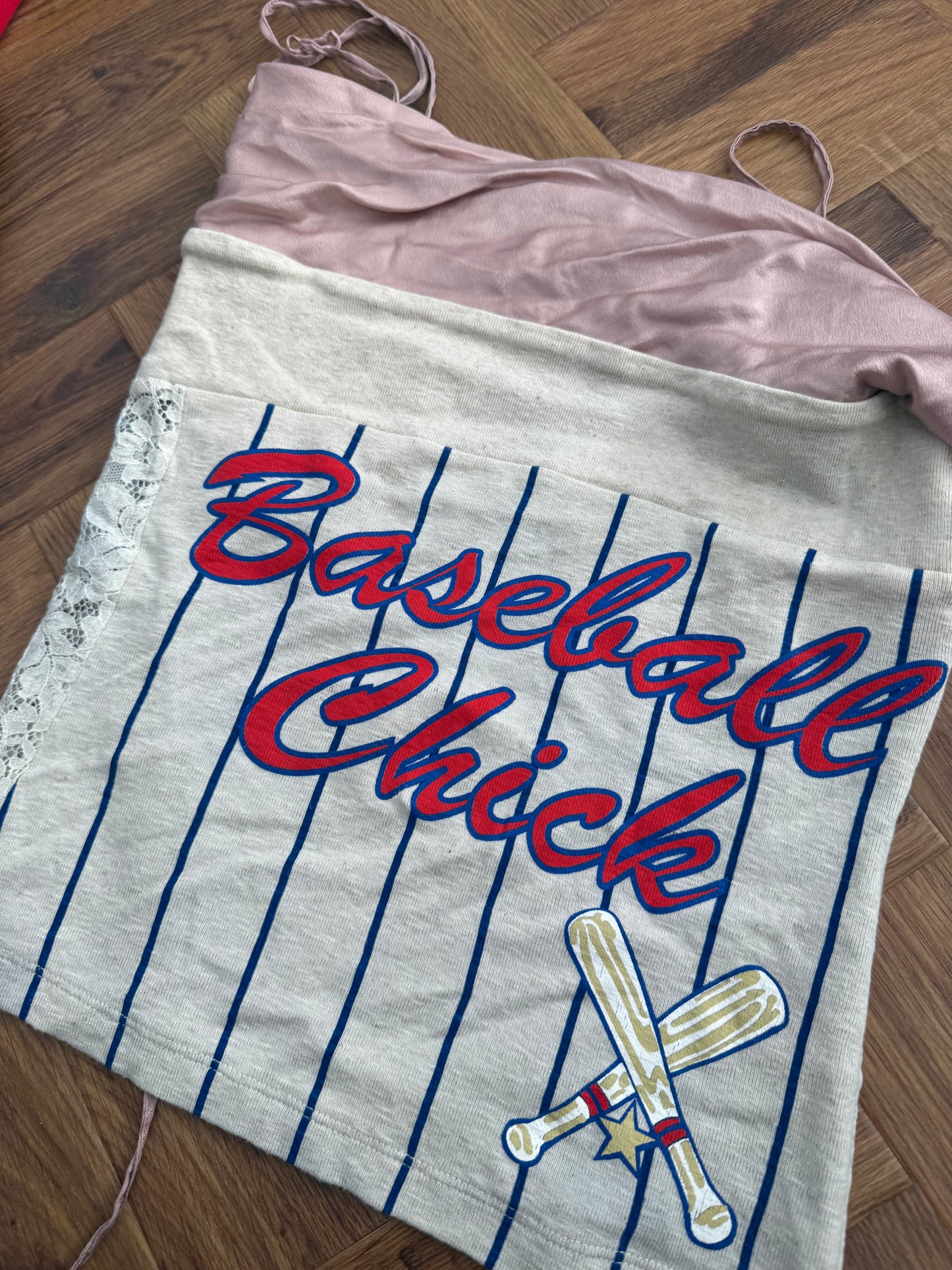 Vintage Dolce & Gabbana Baseball Chick Sports Graphic Tank Top (XS)
