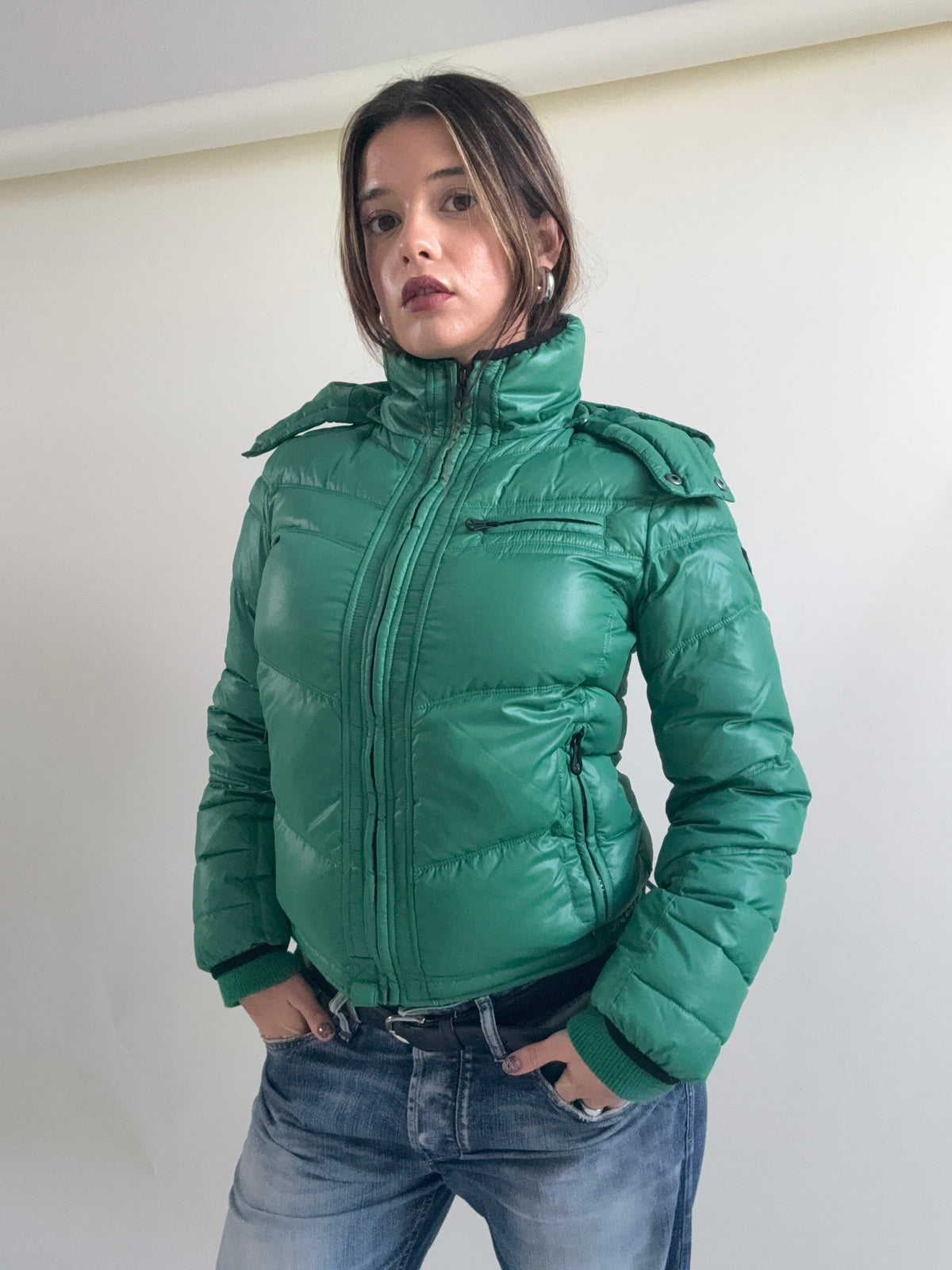 Green Diesel Puffer Jacket (L)