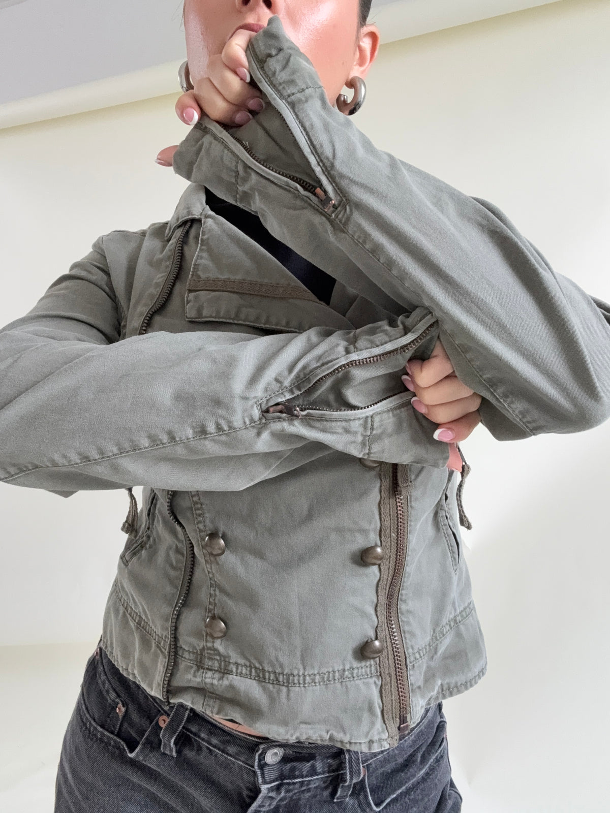 Khaki Military Jacket (UK12)