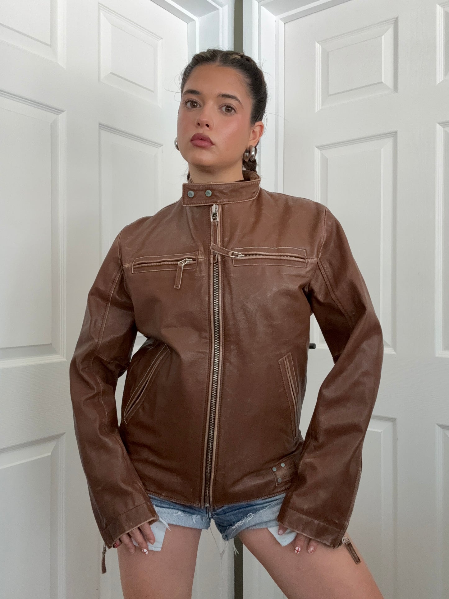 Diesel Leather Biker Jacket (M)