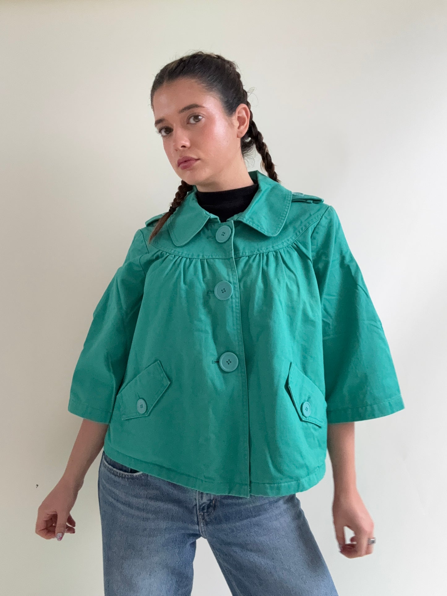 Oasis Teal Peacoat (UK12)