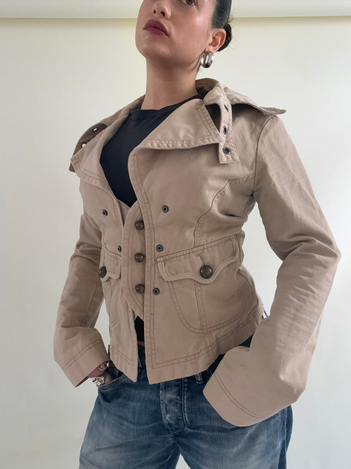 Diesel Beige Military Jacket (L)