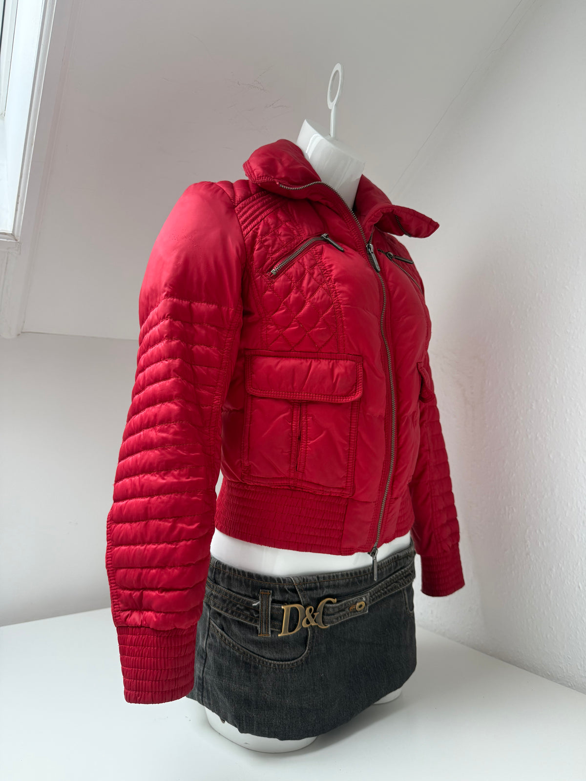 Vintage Armani Red Puffer Jacket (S)