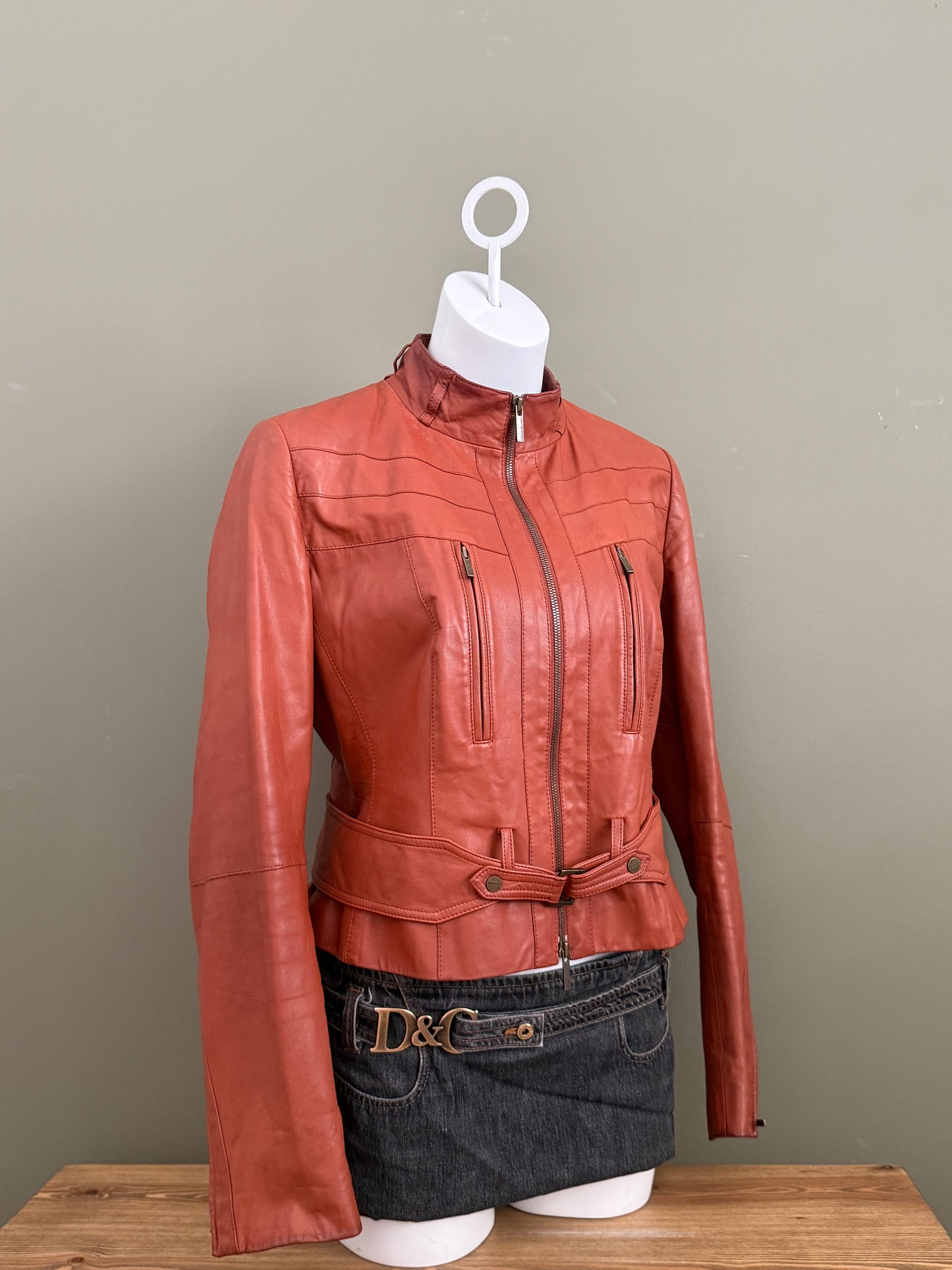 Karen Millen Leather Jacket (UK14)