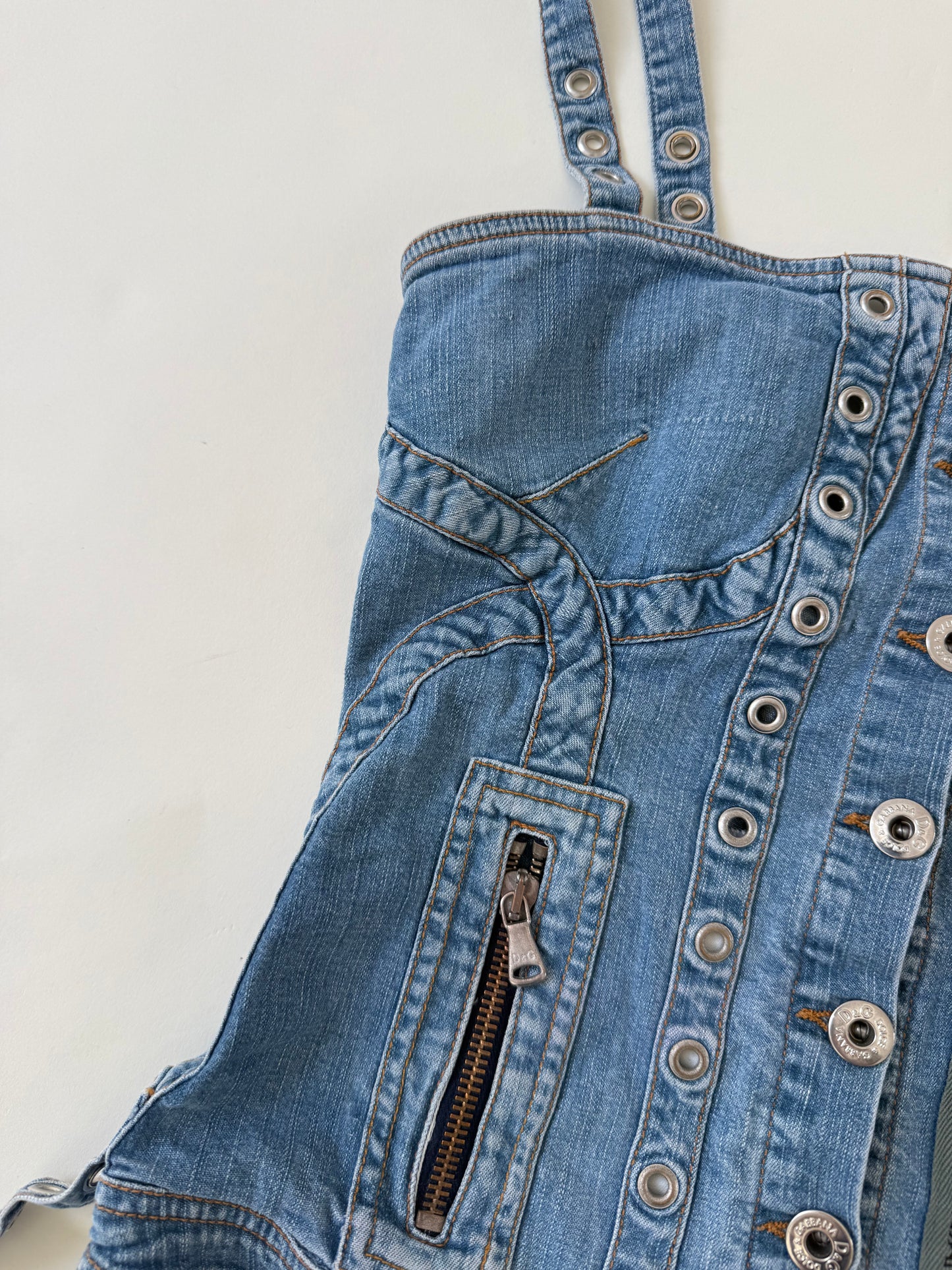 Dolce & Gabbana Denim Corset Top (XS)