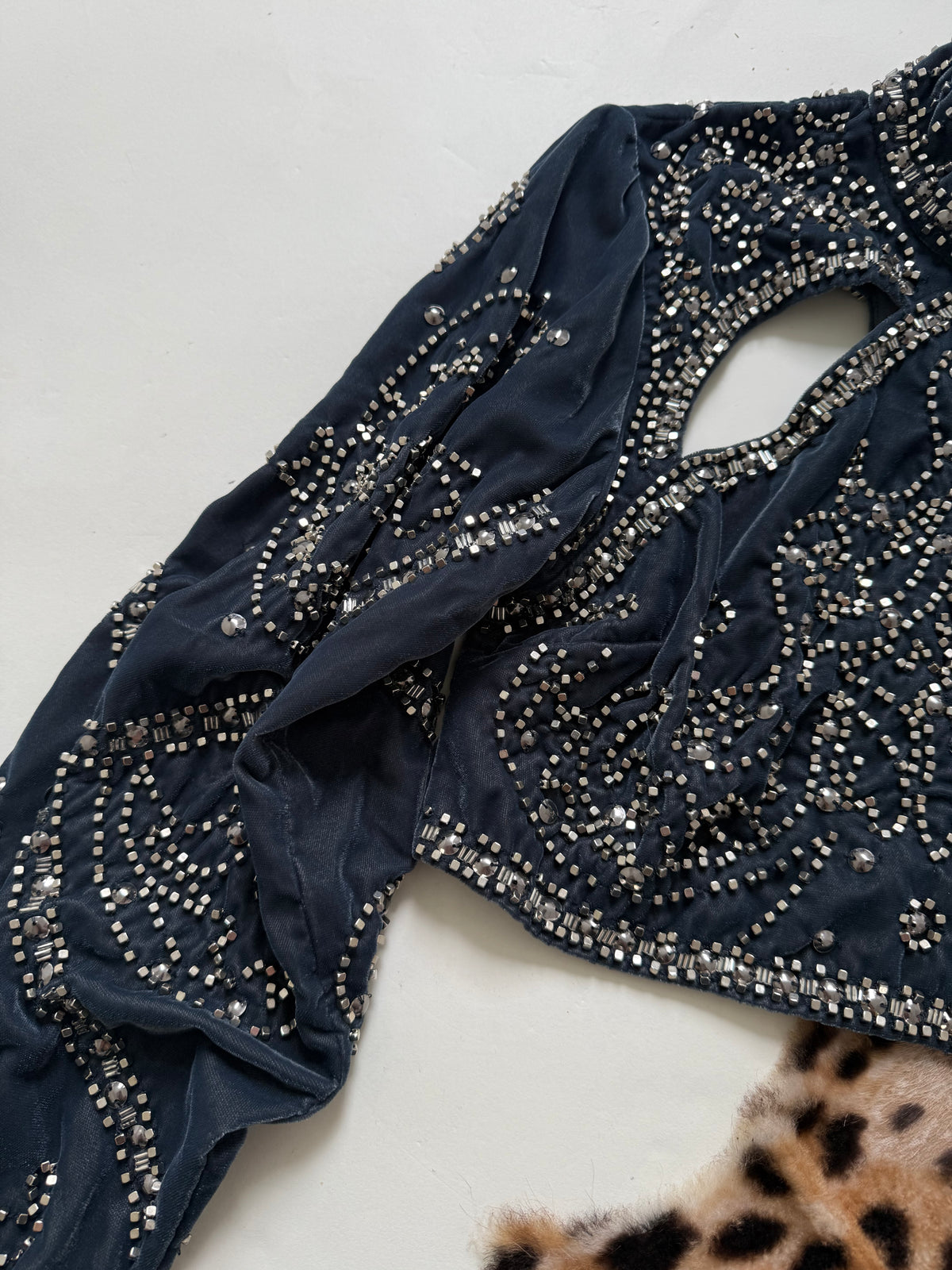 Embellished Crop Longsleeve Top (UK10)