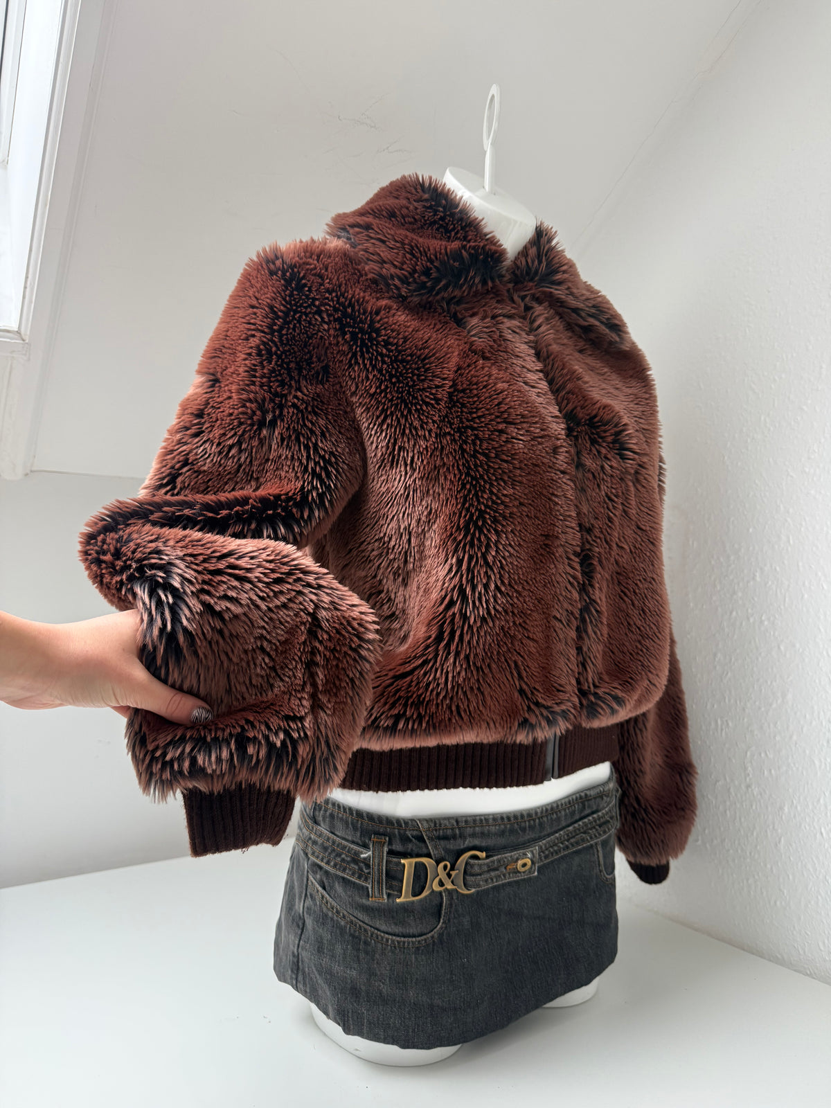 Y2K Faux Fur Jacket (UK12)