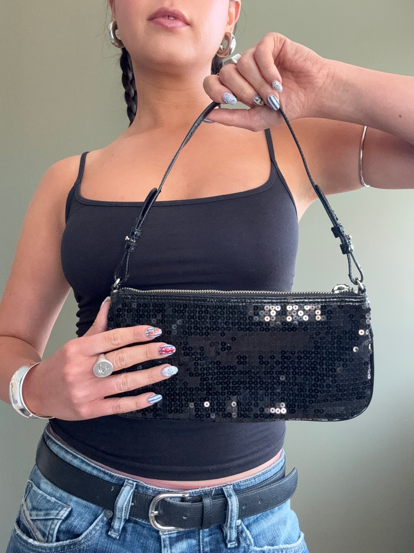 DKNY Sequin Shoulder Bag