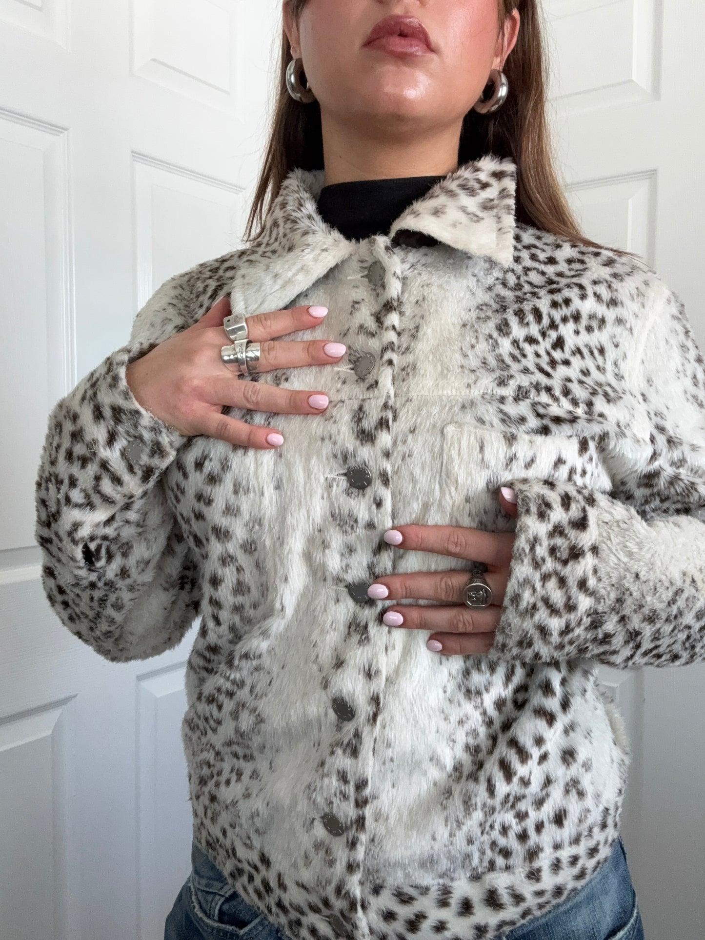 Faux Fur Leopard Jacket (UK14)
