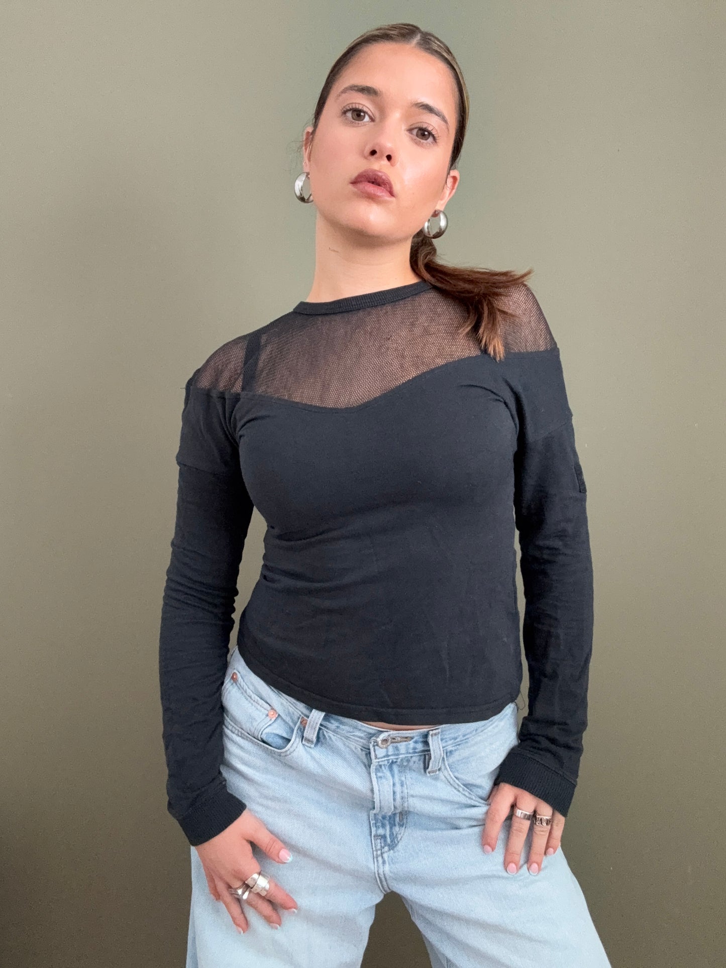 Diesel Longsleeve Mesh Top (S)