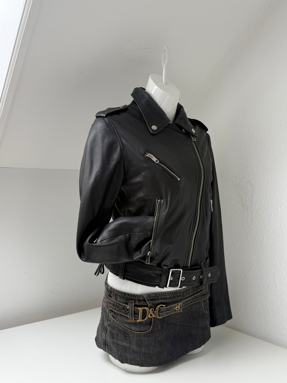 Diesel Leather Corset Biker Jacket (XS)