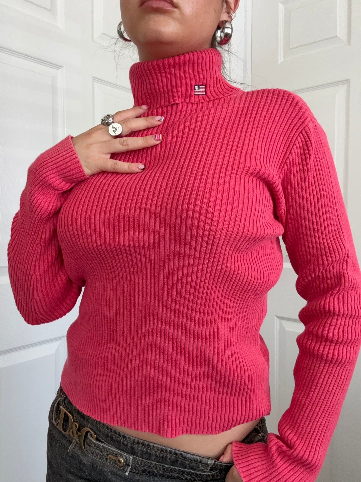 Ralph Lauren Knitted Ribbed Roll Neck (M)