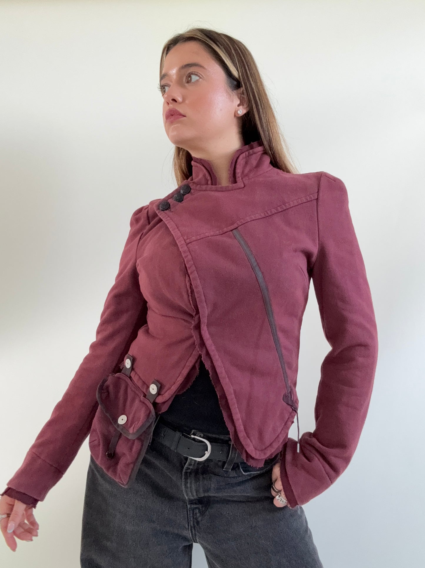Diesel Asymmetrical Jacket, Removable Pouch (XS)