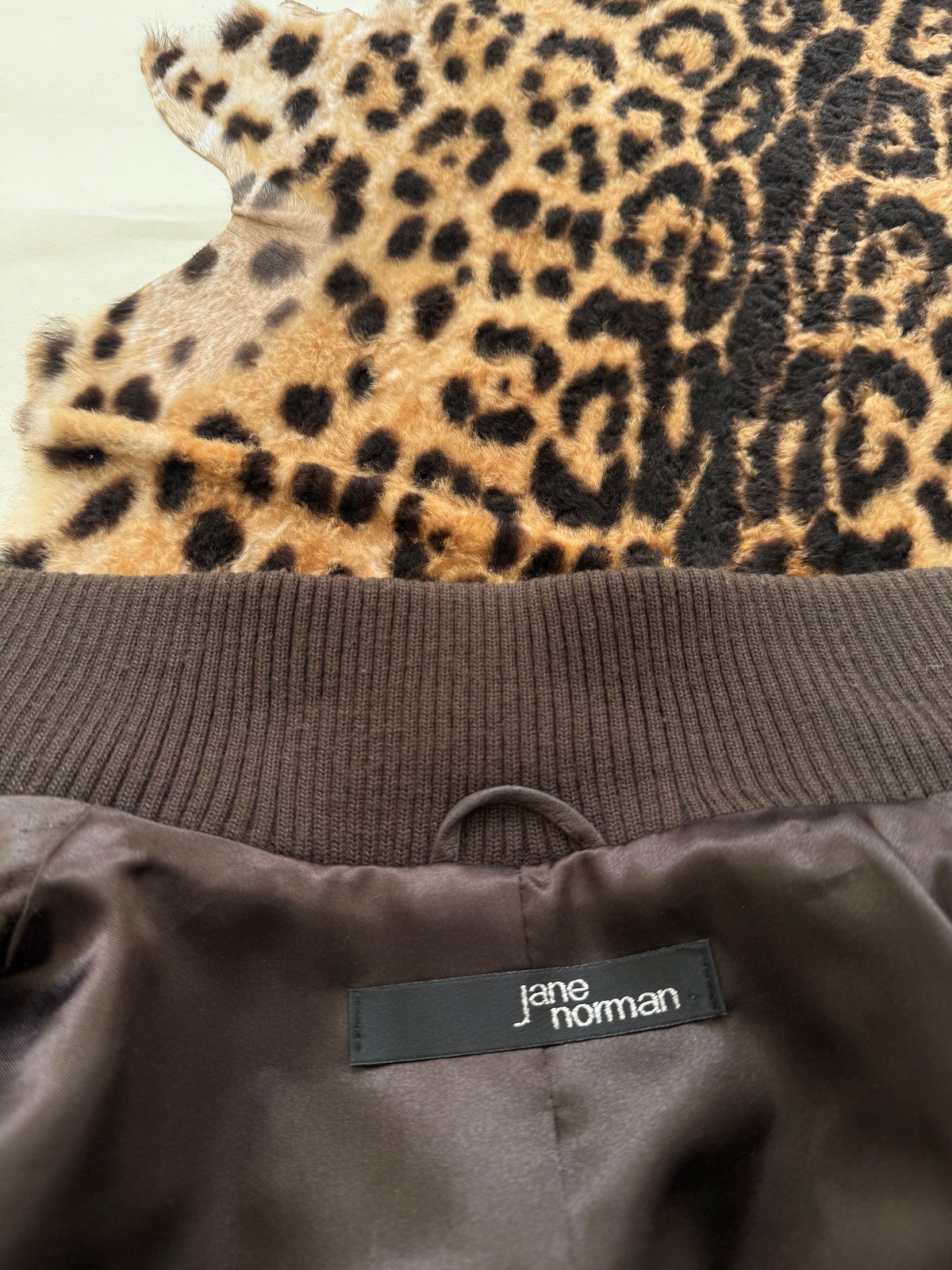 Jane Norman Leather Bomber Jacket (UK10)