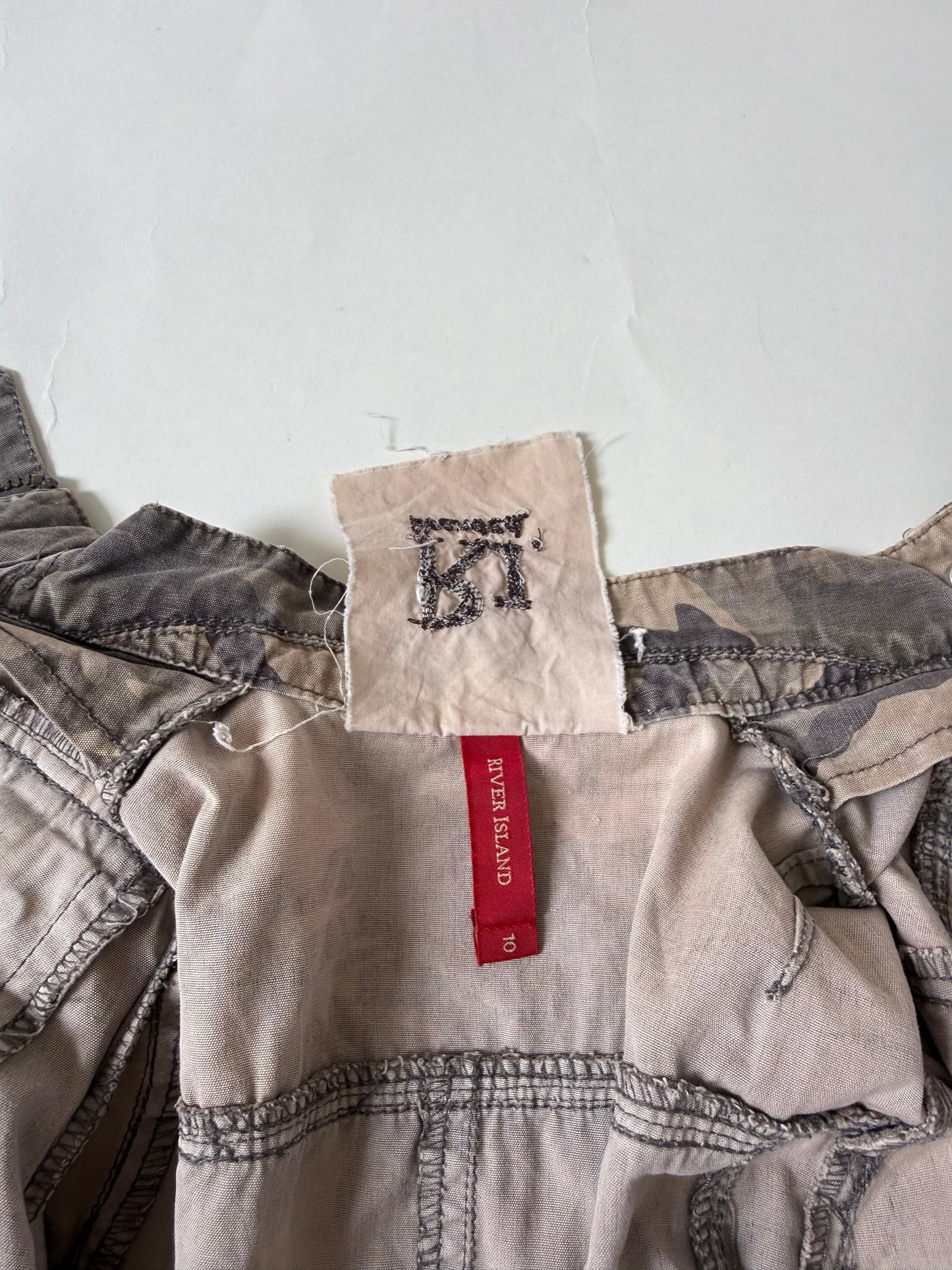 Cropped Camouflage Y2K Jacket (UK10)