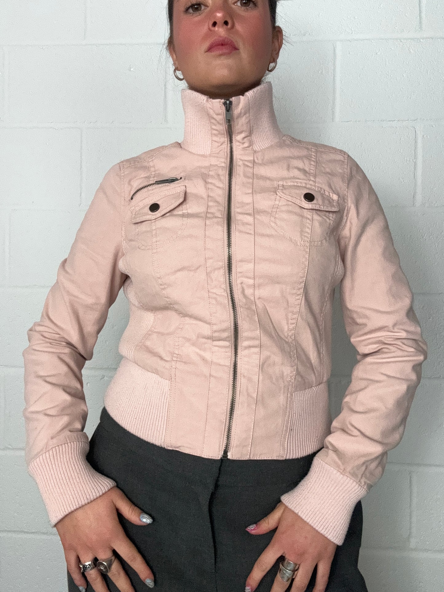 Jane Norman Pink Bomber Jacket