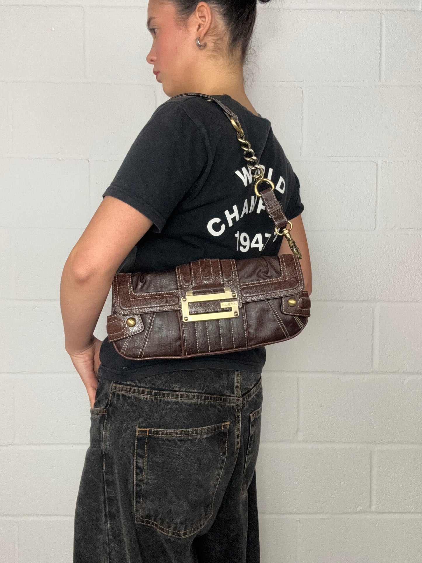 Guess Brown Shoulder Bag