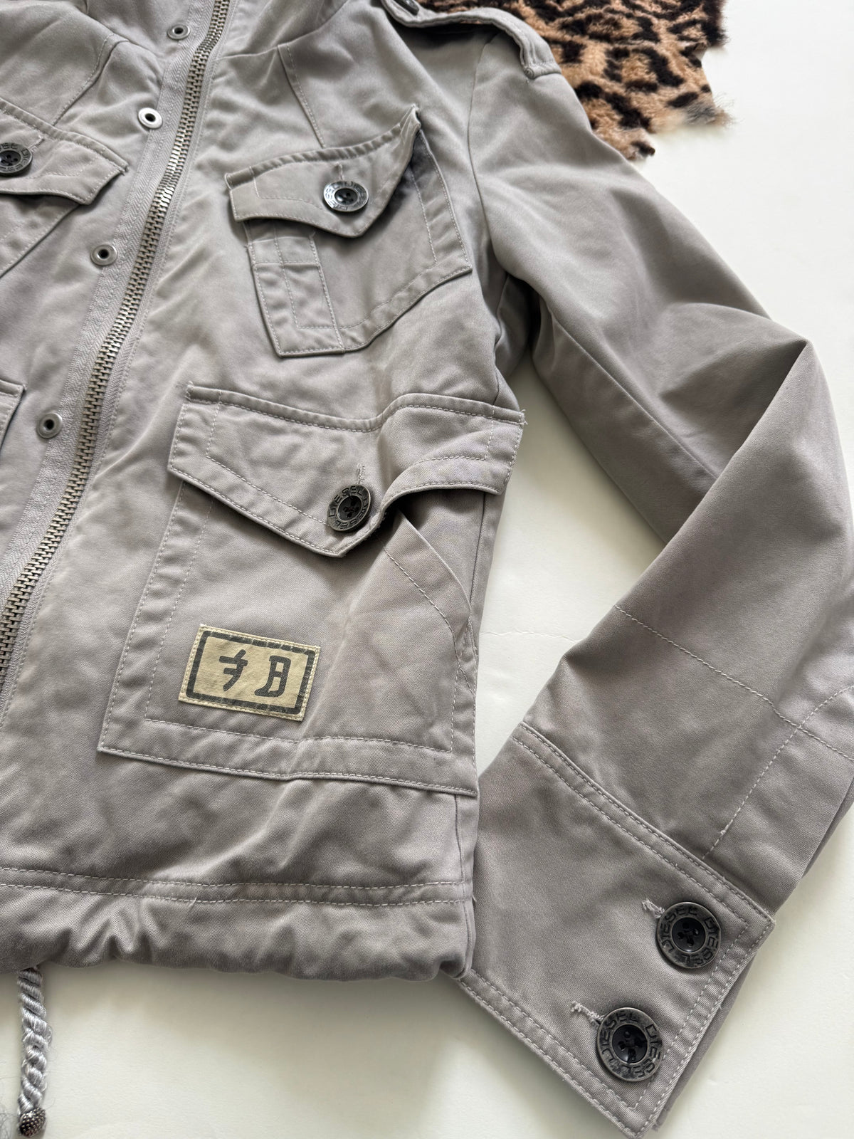 Diesel Vintage Funnel Neck Cargo Jacket (L)