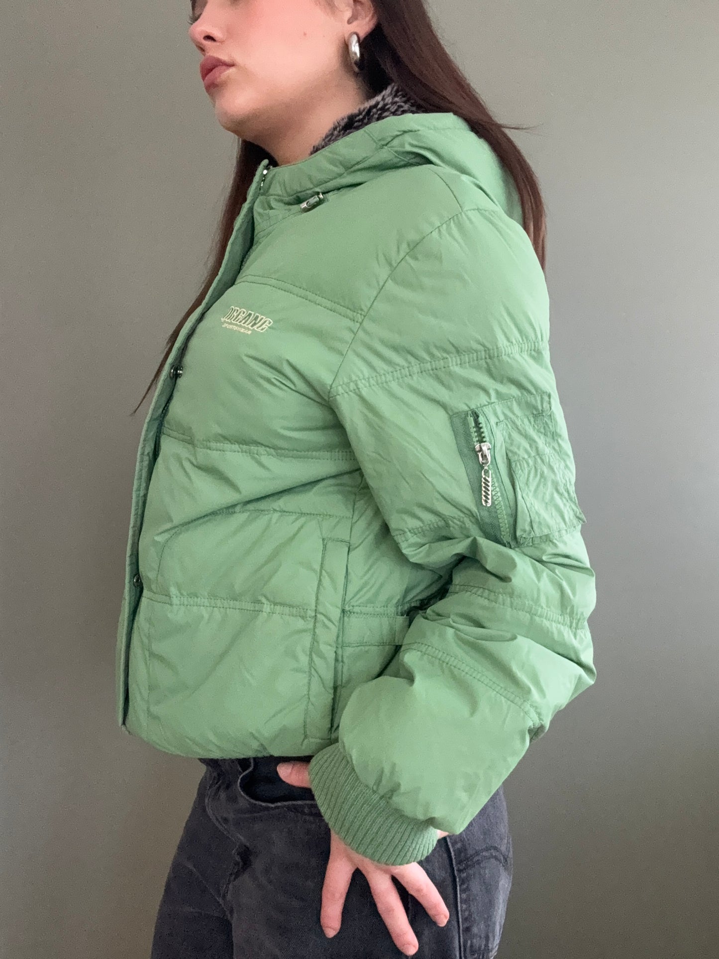Green Puffer Jacket (M)