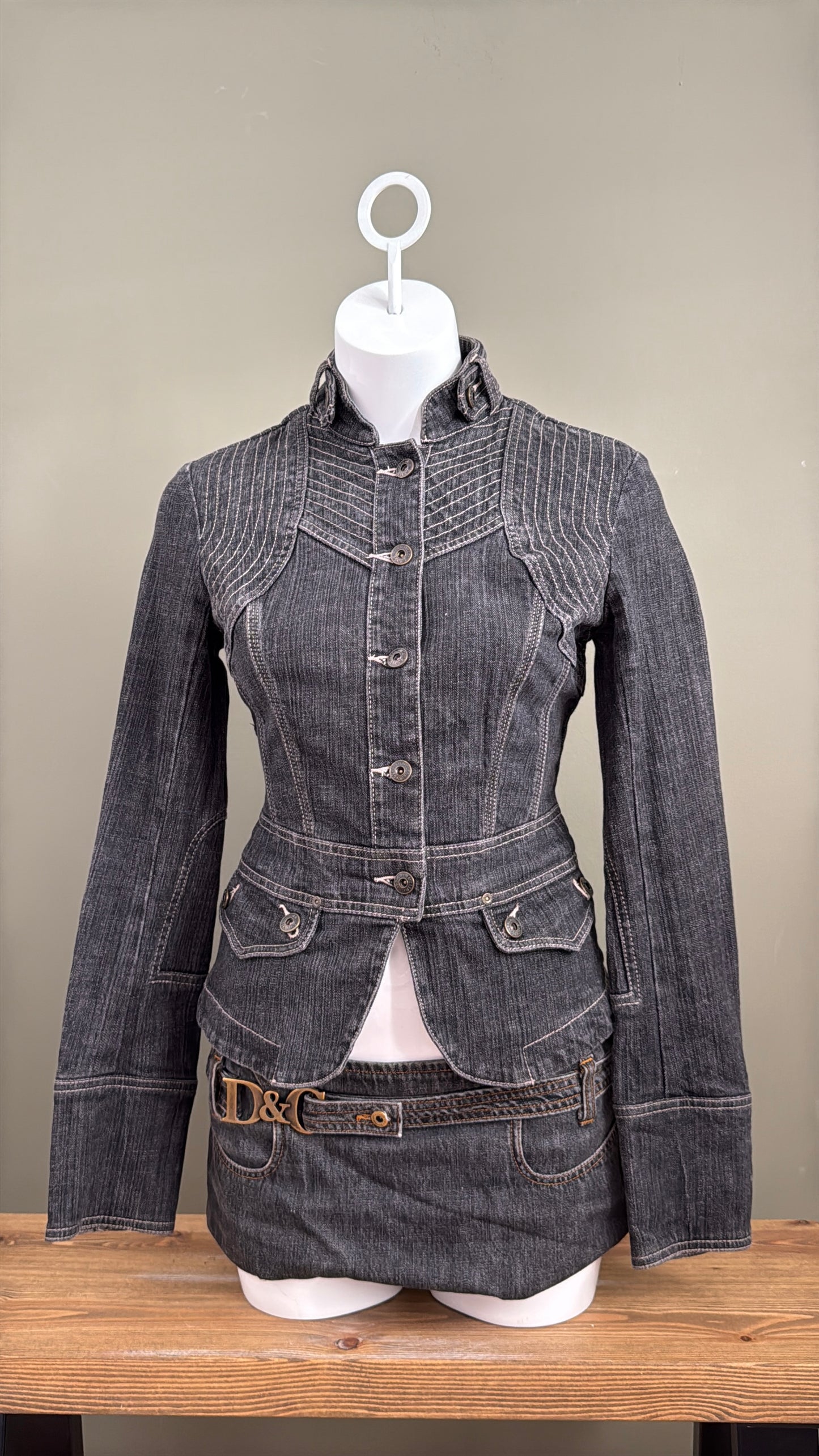Karen Millen Denim Corset Jacket (UK10)
