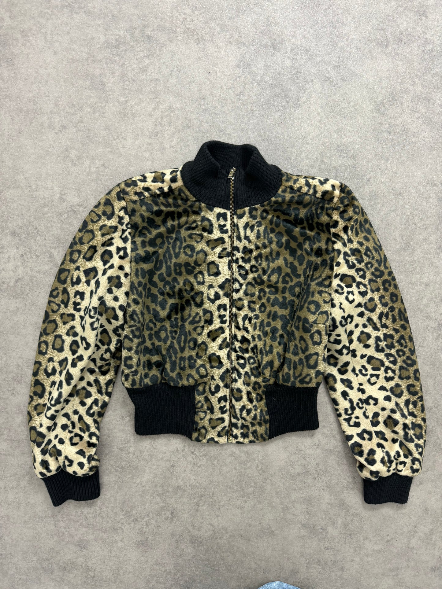 Leopard Print Bomber Jacket