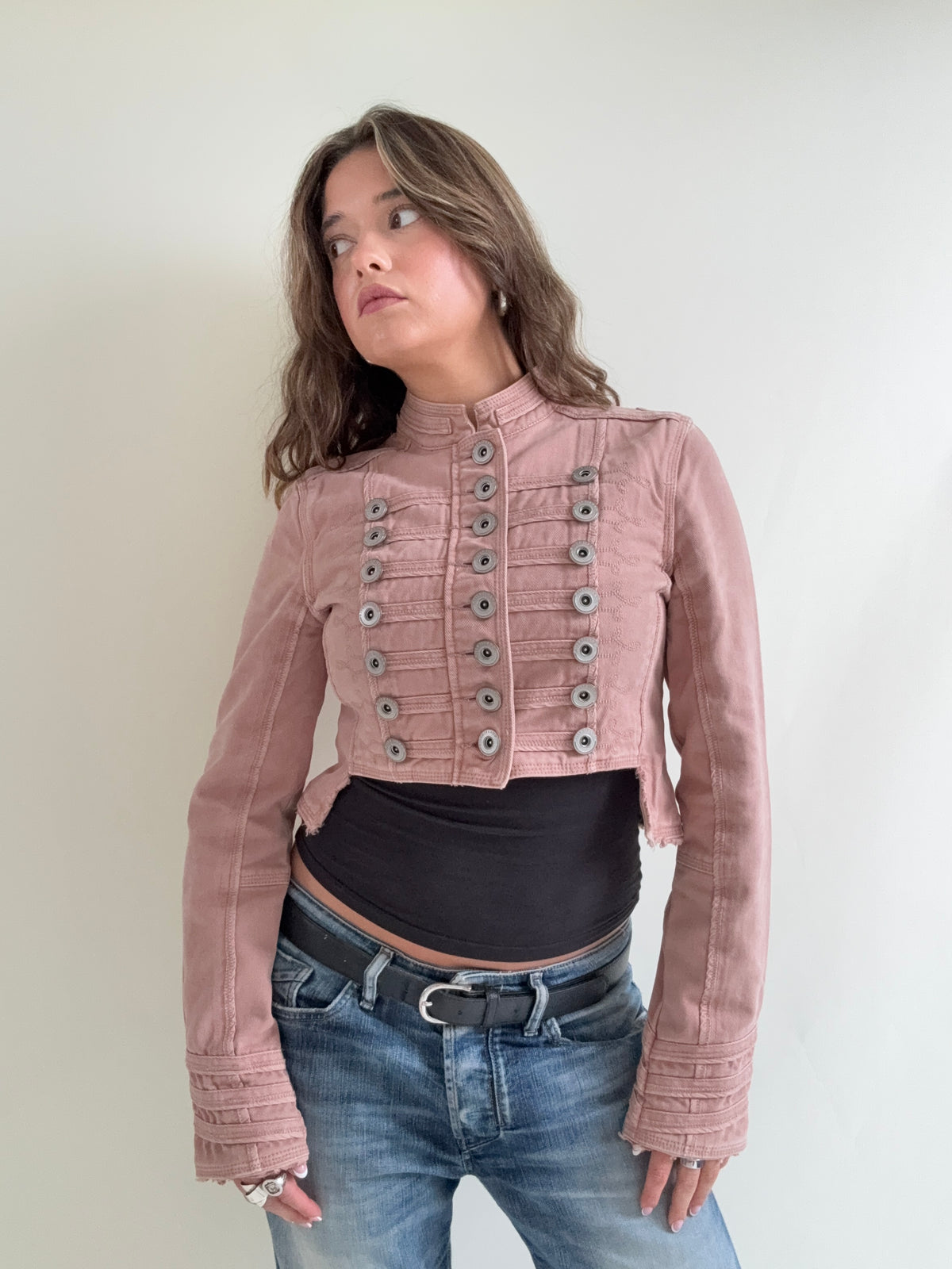 Cropped Vintage Military Jacket (S)