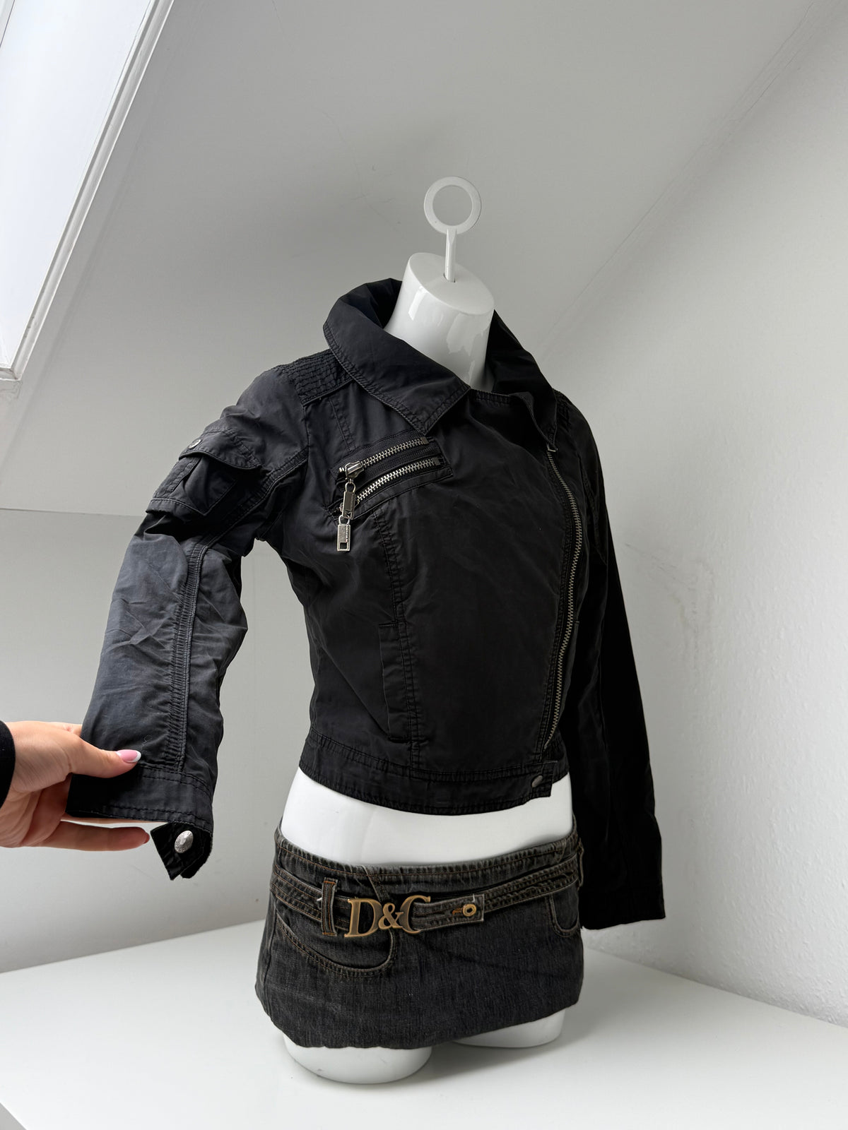 Y2K Biker Jacket (UK10)