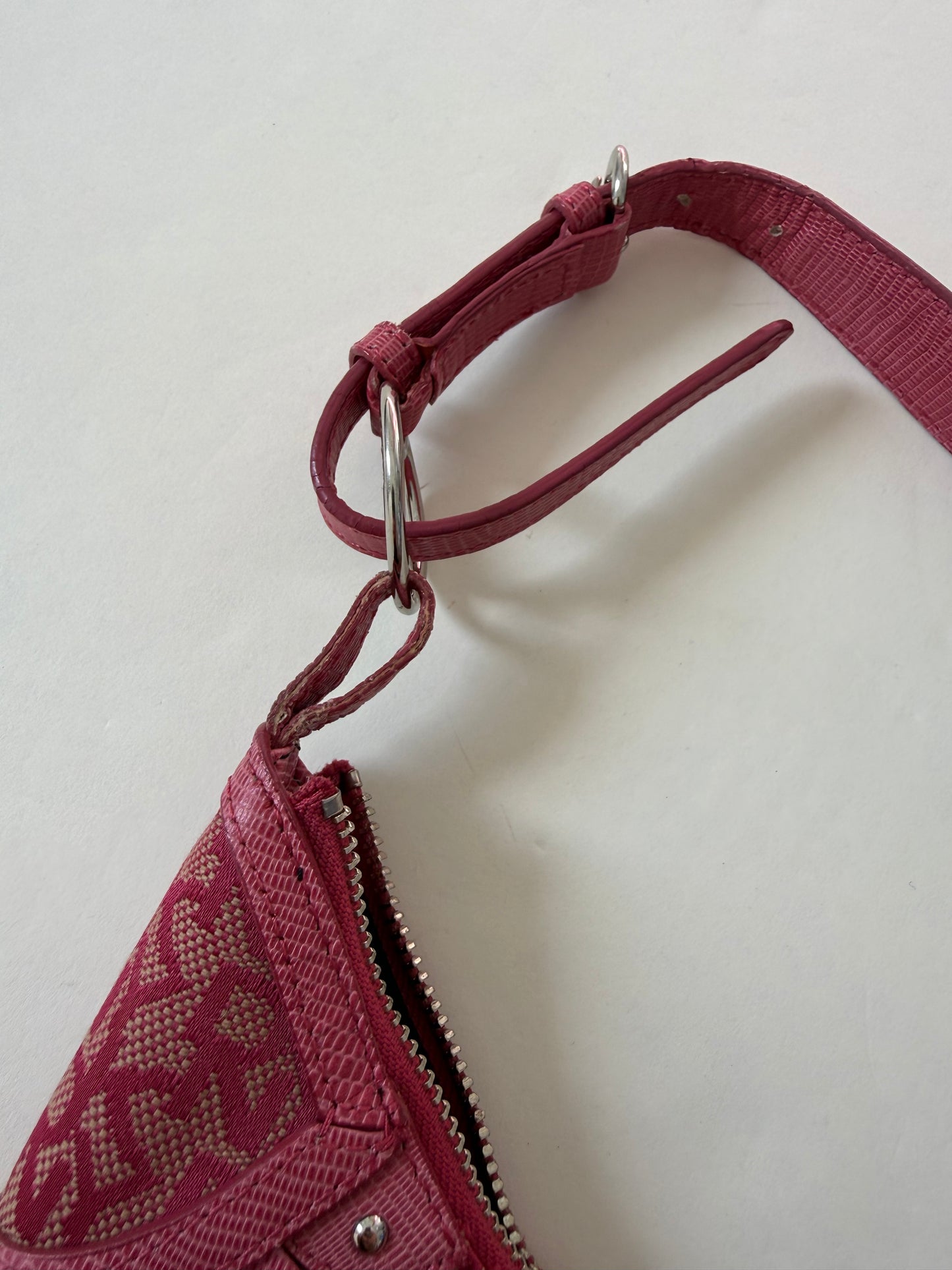 DKNY Pink Tassle Shoulder Bag