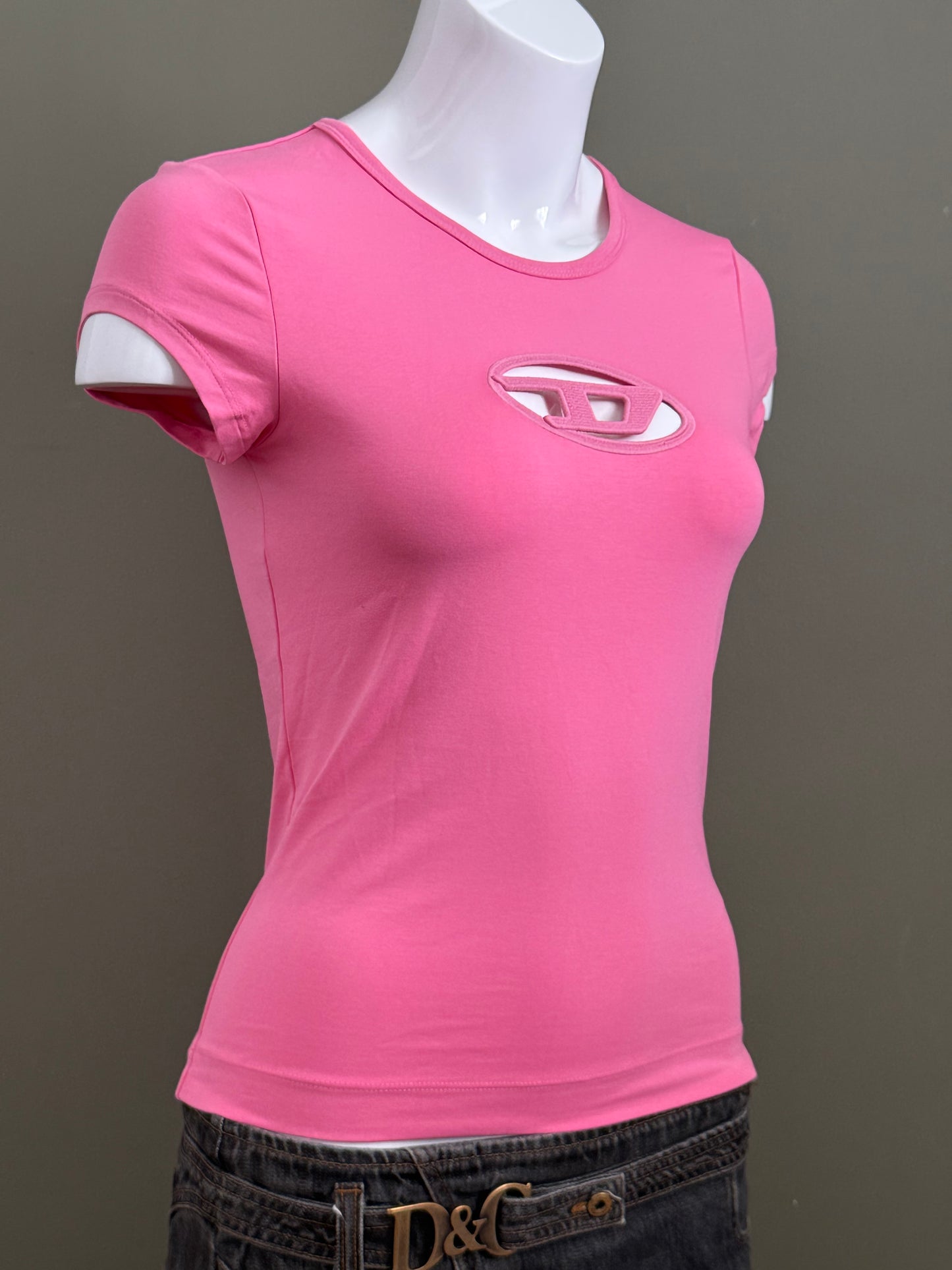 Diesel Cut Out Baby Tee (S)