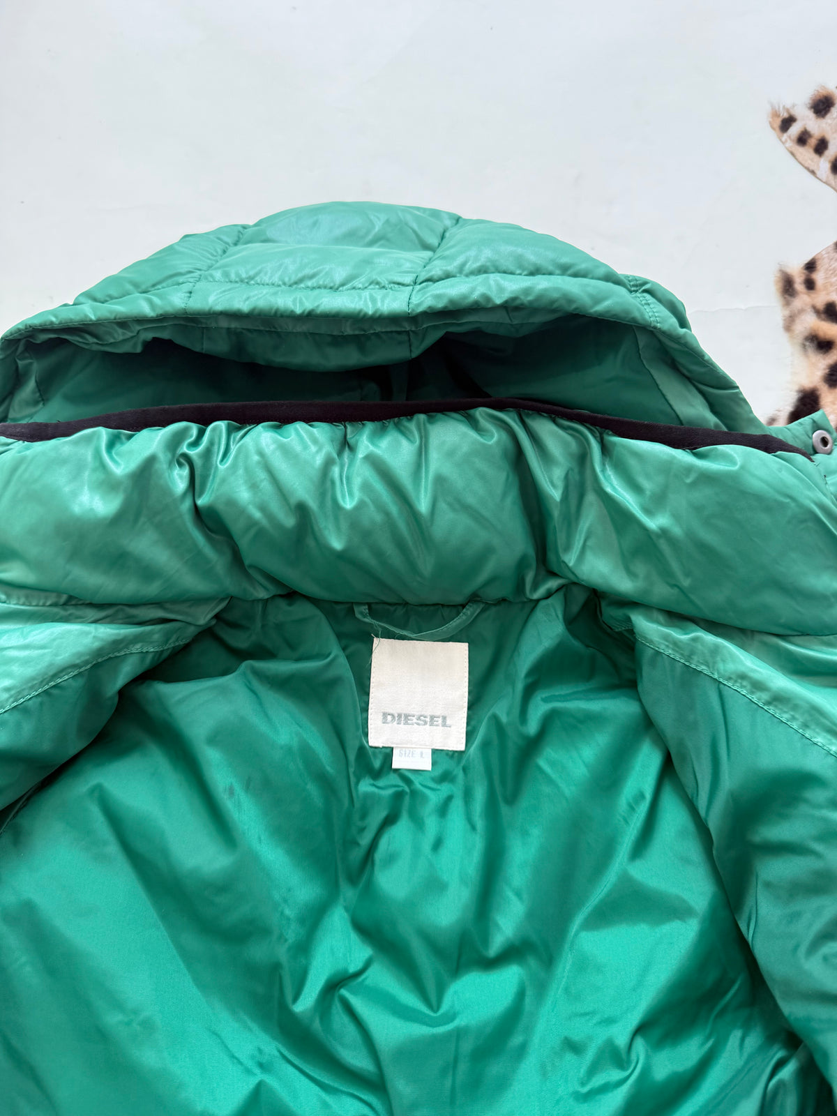 Green Diesel Puffer Jacket (L)