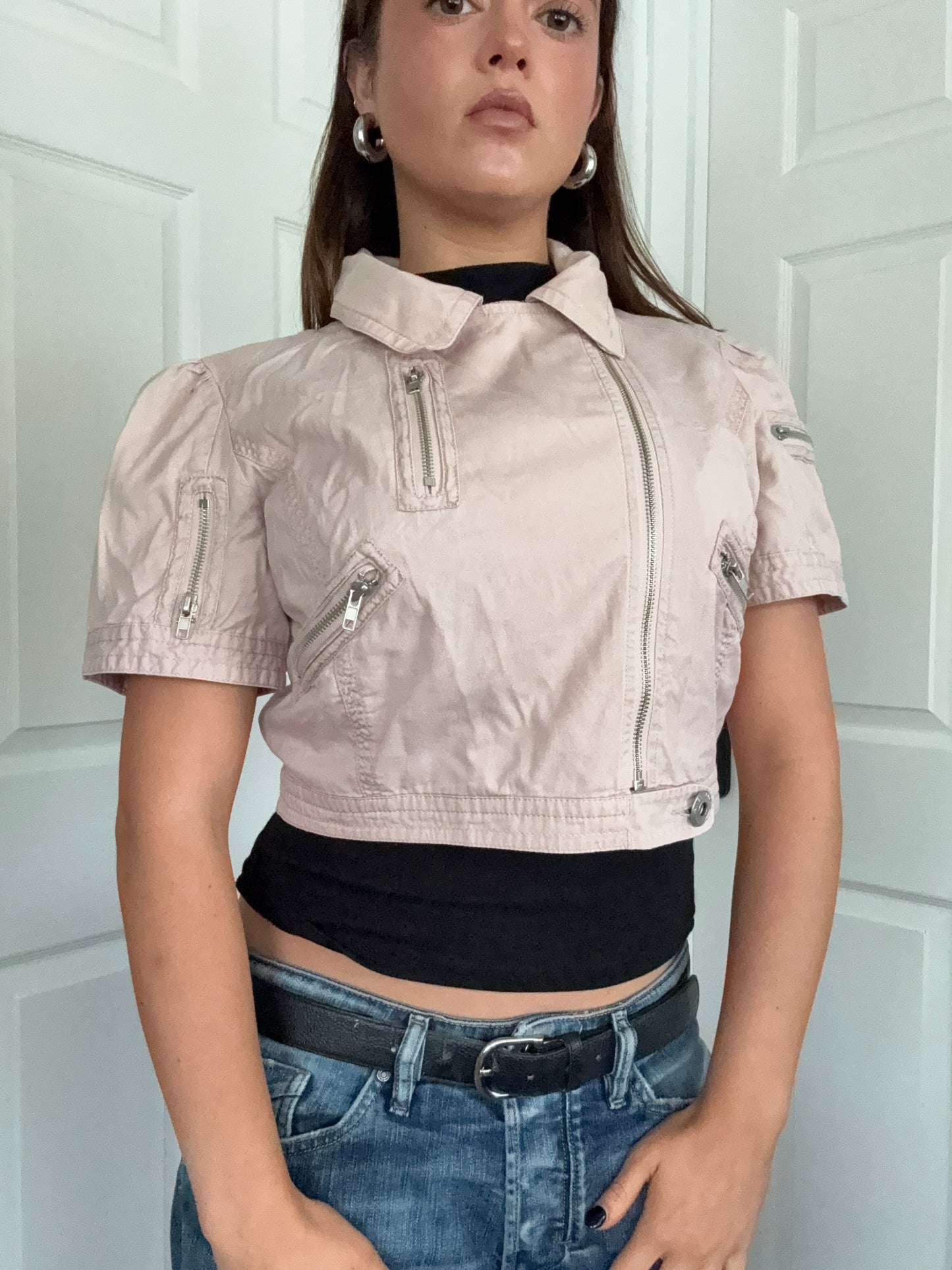 Cropped Cotton Shortsleeve Coat (UK14)