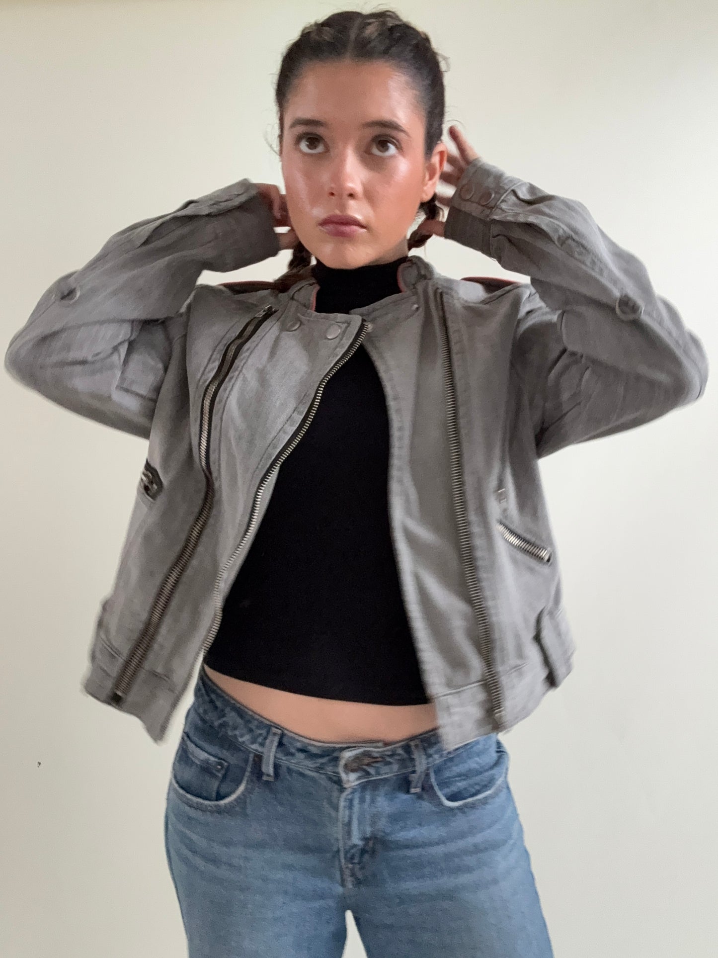 Y2K Biker Jacket (UK14)