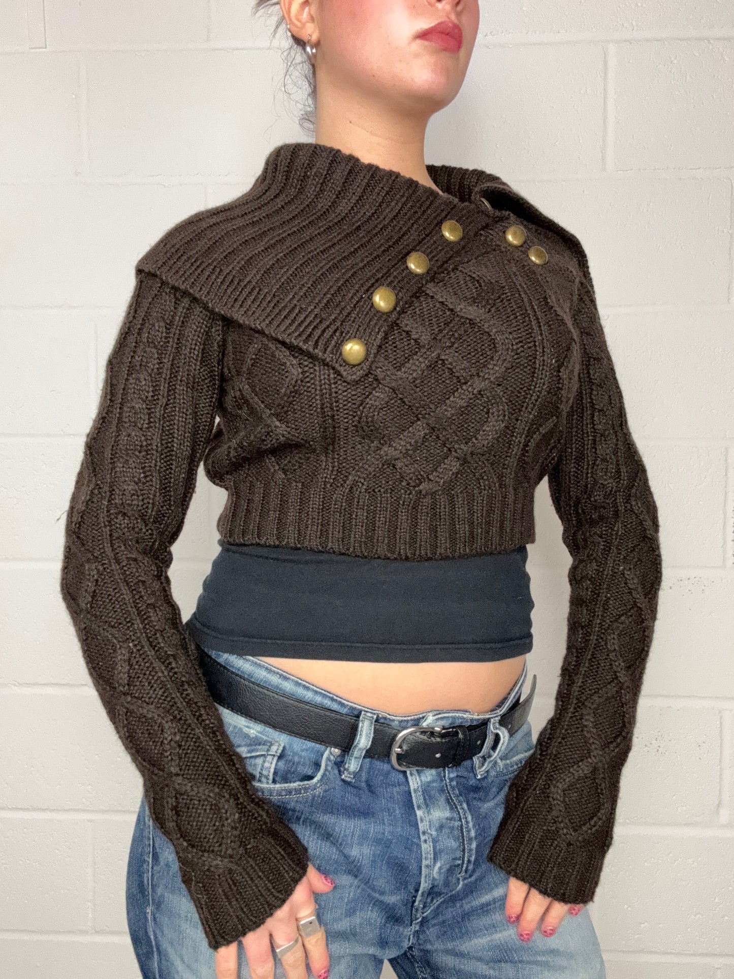 Cropped Knit Jumper (UK10)