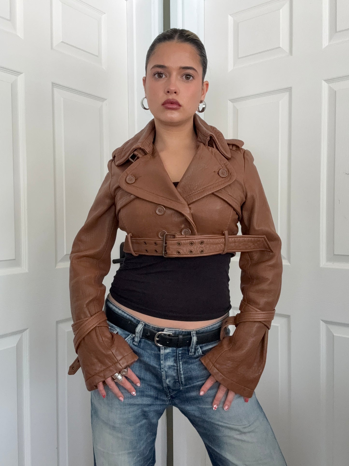 Allsaints Leather 2 in 1 Jacket (UK10)